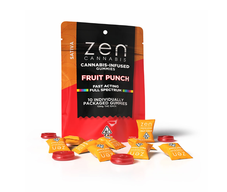 Sativa Fruit Punch (10pk/100mg) Gummies [S]