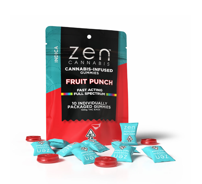 Indica Fruit Punch (10pk/100mg) Gummies [I]