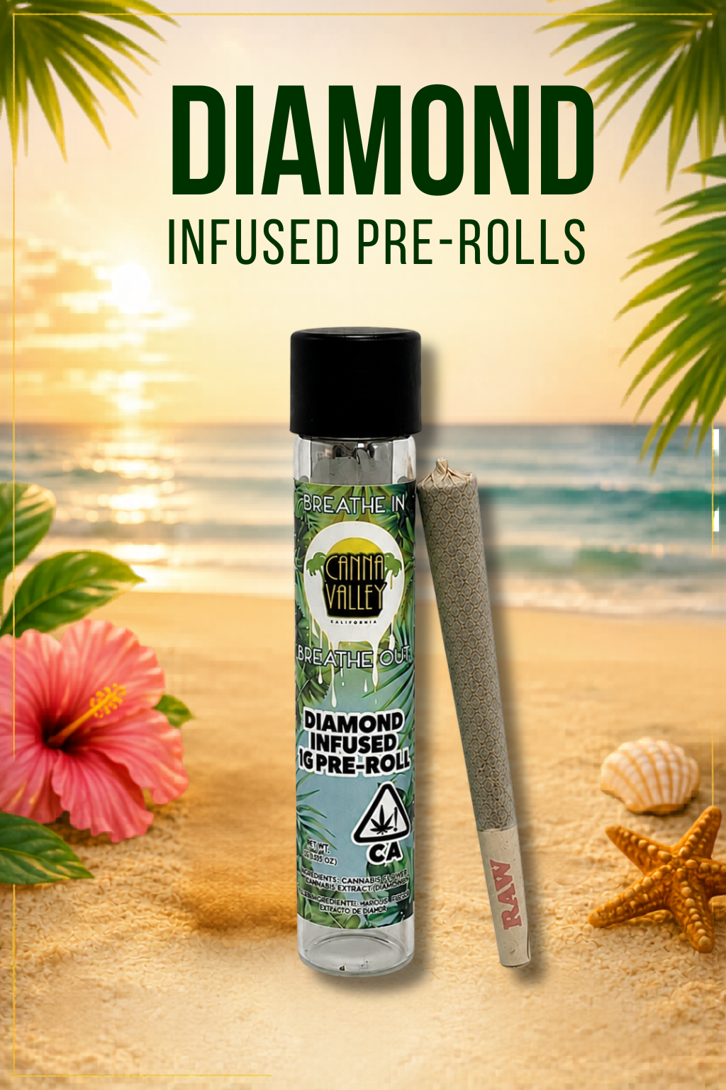 Animal Tsunami X Hash Burger - Diamond Infused Preroll (h) (1g)
