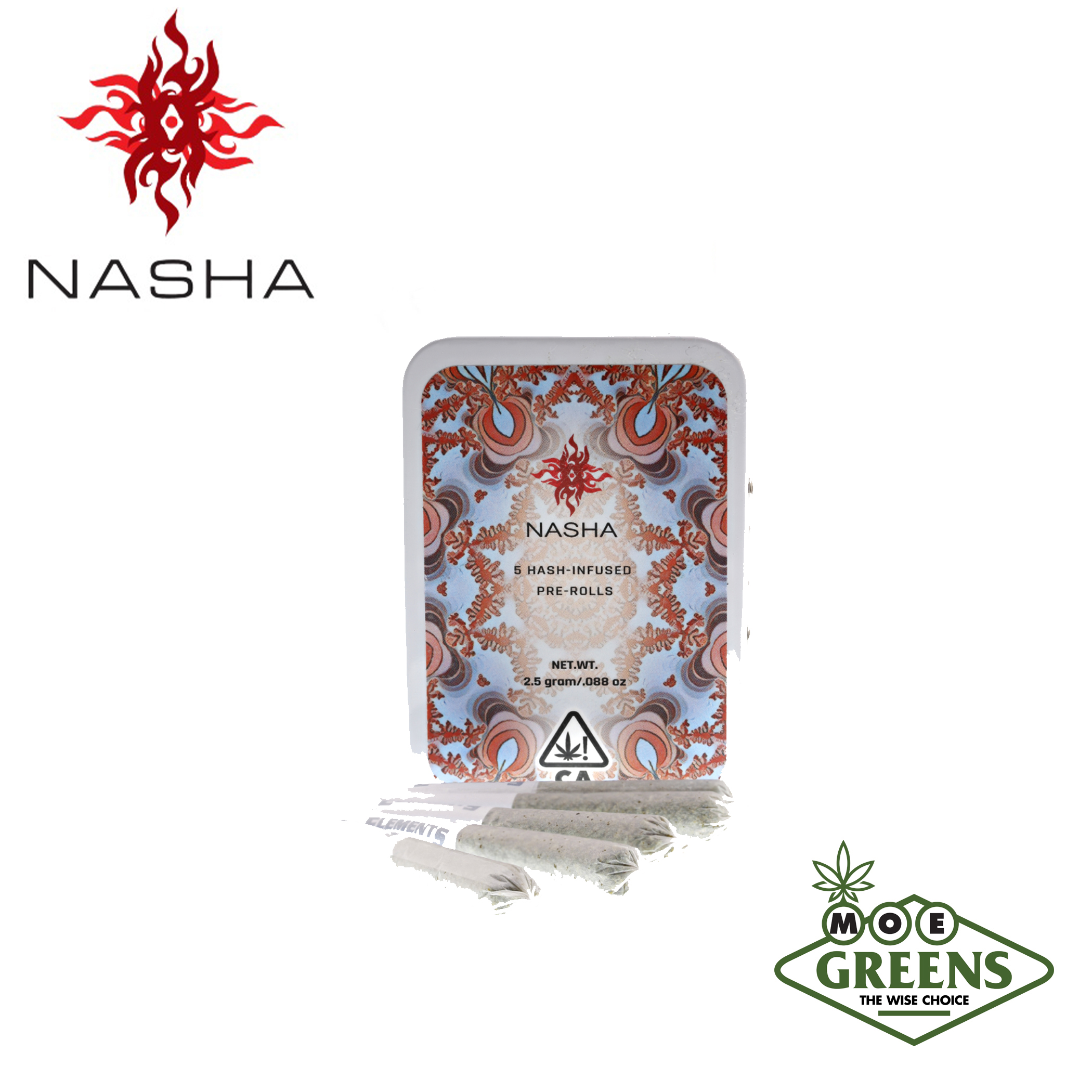 (2) NASHA — STRAWBERRY POP X STRAWBERRY BANANA 5PK [INFUSED W/ HASH] -