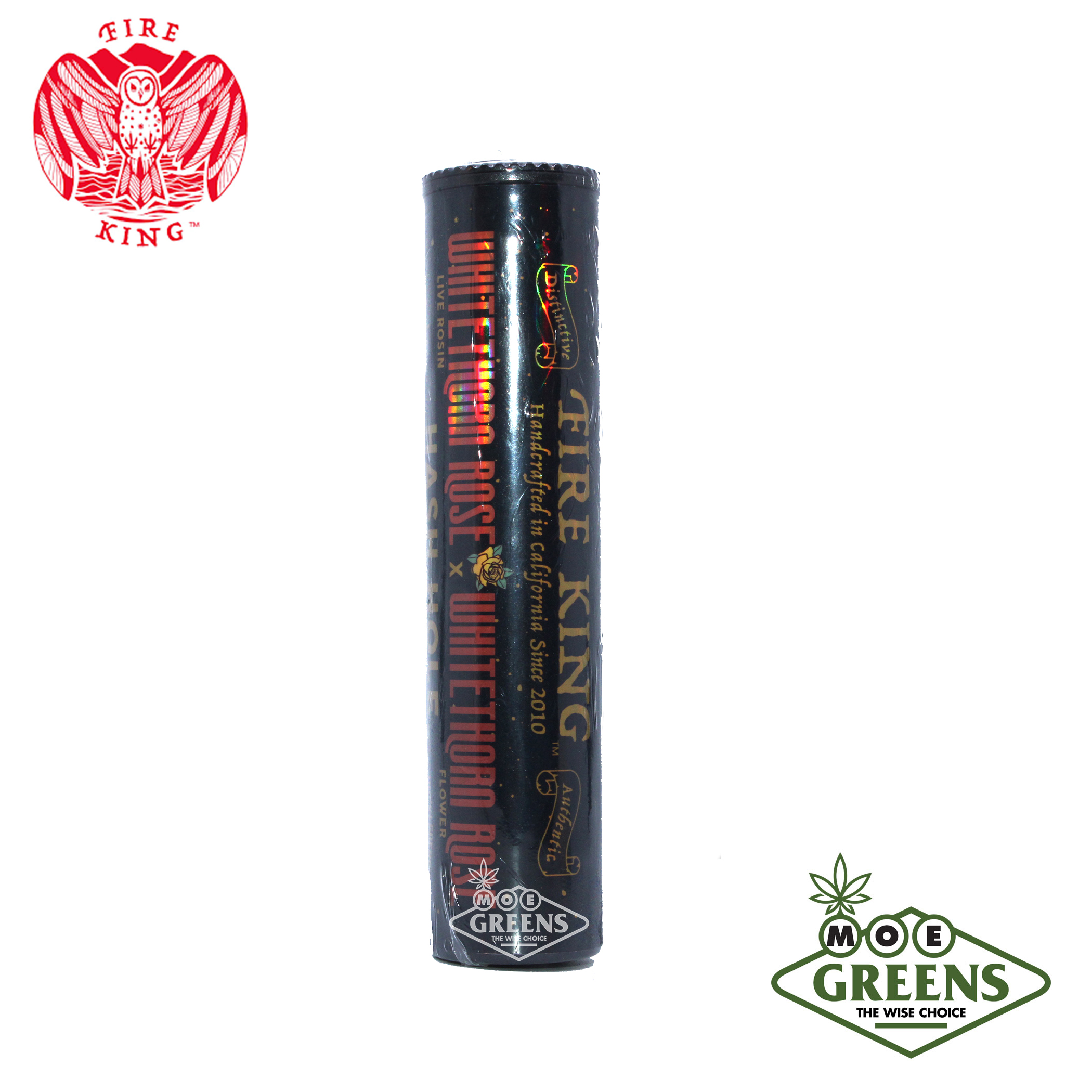 (1) FIRE KING — WHITETHORN ROSE X WHITETHORN ROSE HASH HOLE [INFUSED W/ LIVE ROSIN]