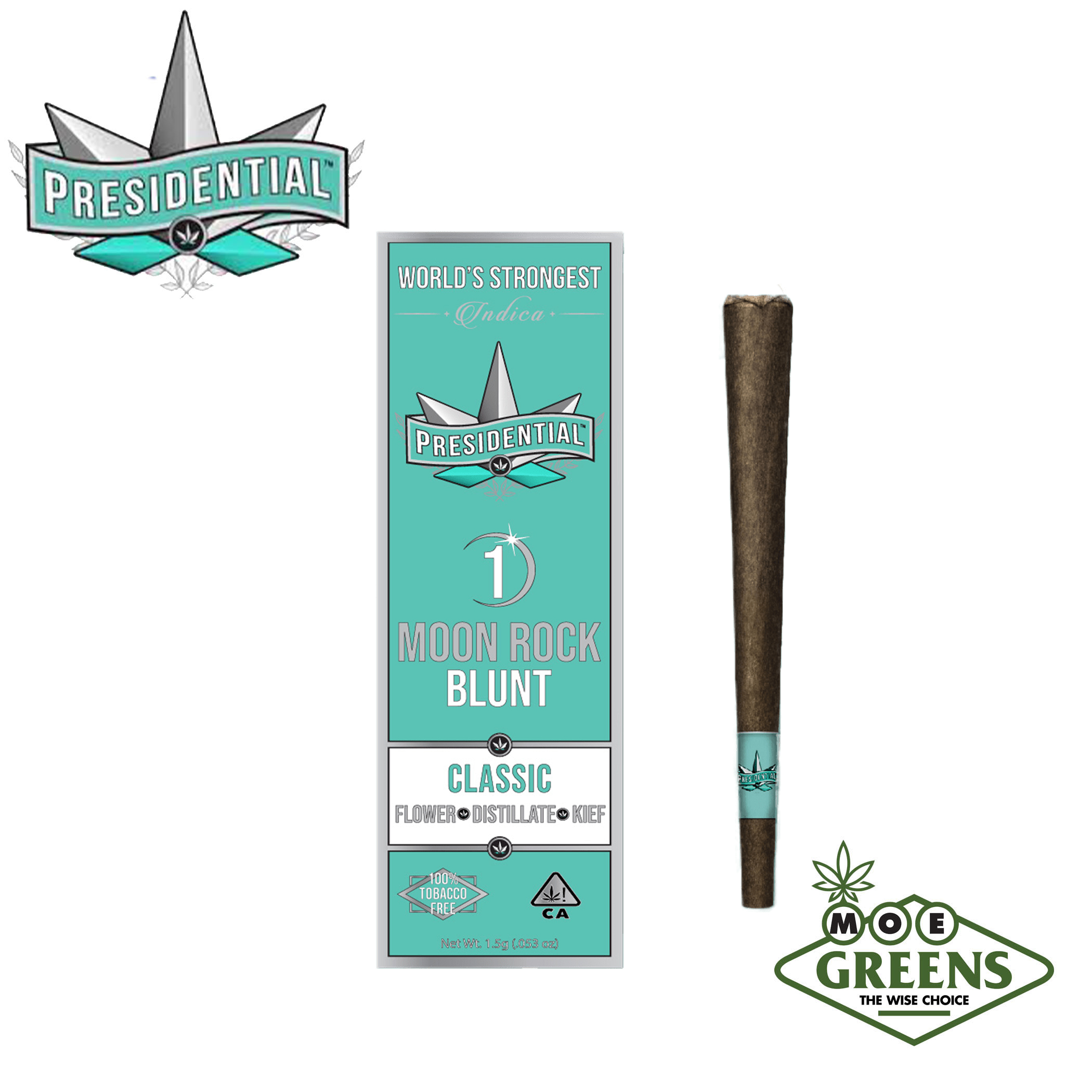 Presidential — CLASSIC MOON ROCK BLUNT [INFUSED W/ DISTILLATE & KIEF]