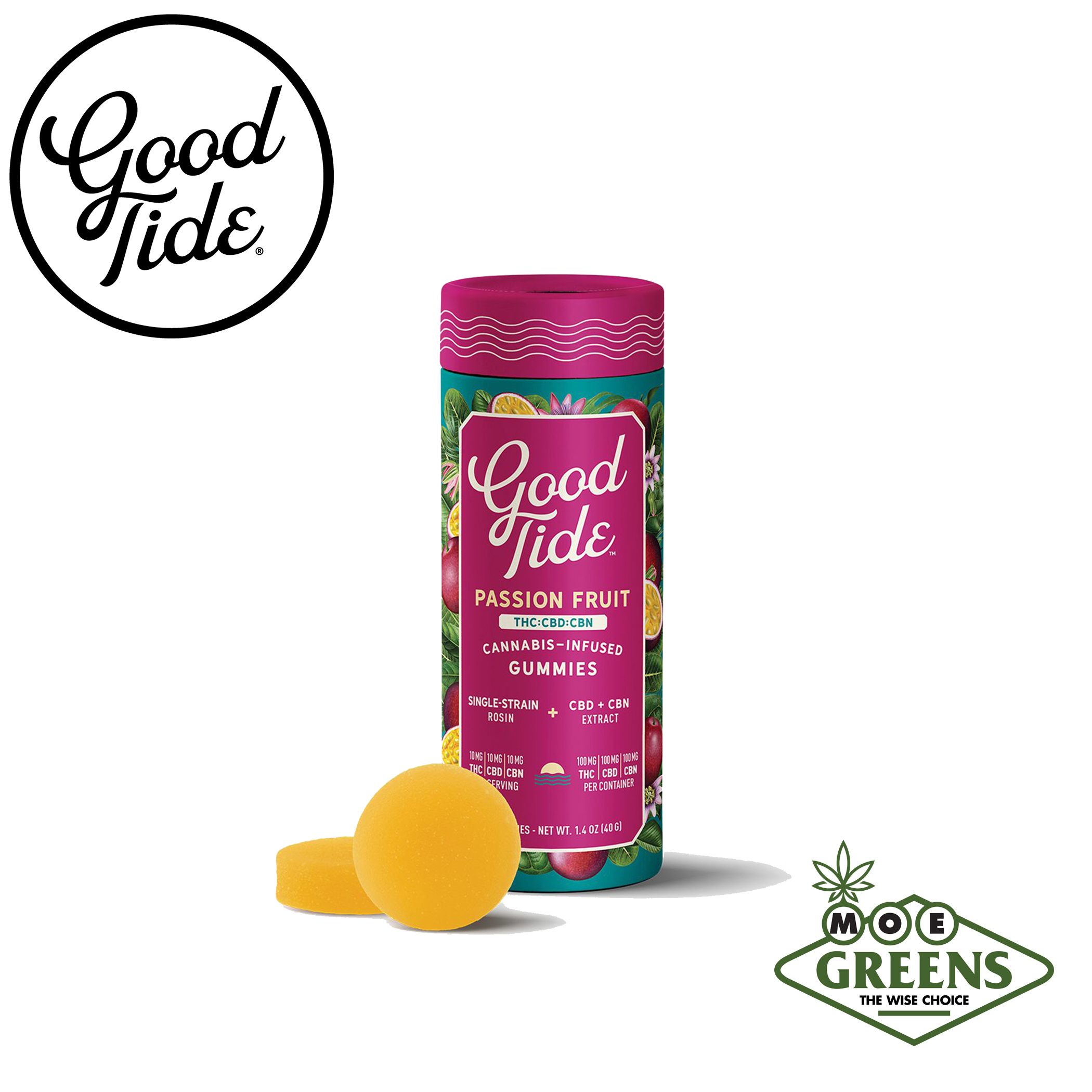 Good Tide — PASSION FRUIT SLEEP 1:1:1 THC:CBD:CBN [INFUSED W/ ROSIN]