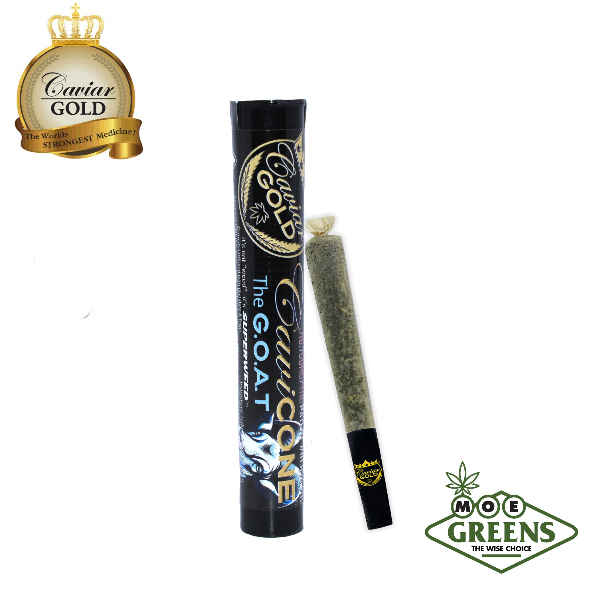 (2) CAVIAR GOLD — THE G.O.A.T. CAVI CONE [INFUSED W/ DISTILLATE & TERPS]