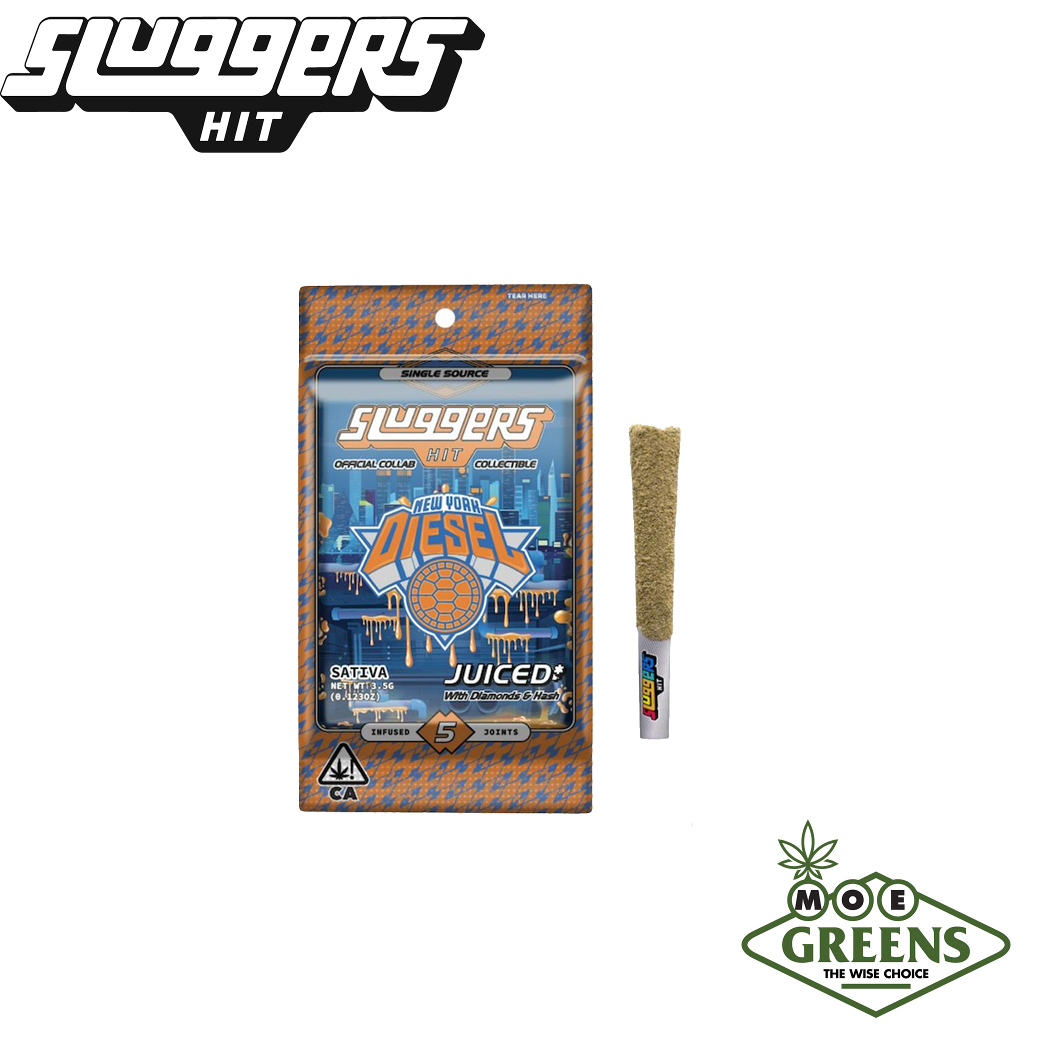 (1) SLUGGERS HIT — NEW YORK DIESEL 5PK [JUICED W/ DIAMONDS, HASH, & KIEF]
