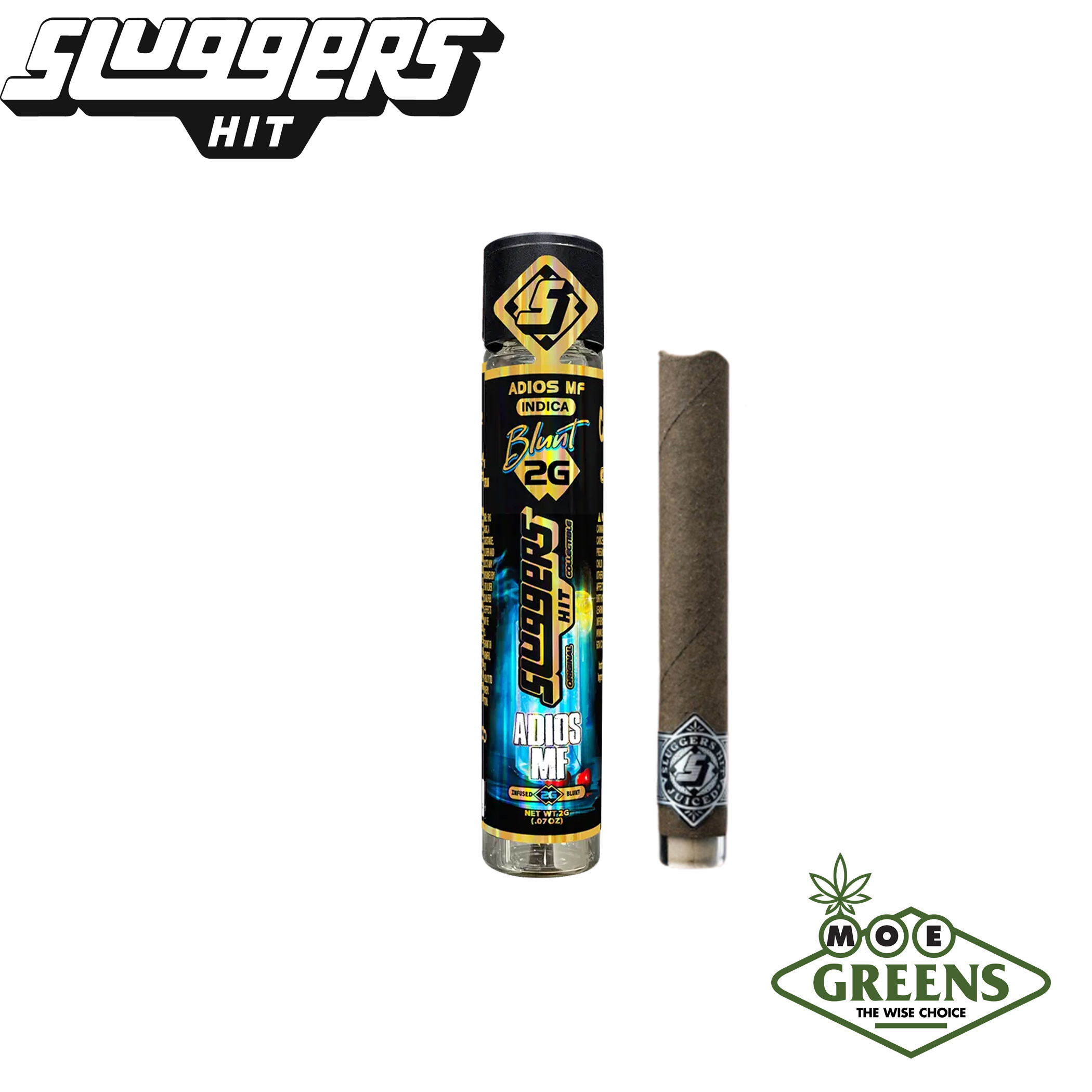 (1) SLUGGERS HIT — ADIOS MF BLUNT [JUICED W/ ROSIN & DIAMONDS]