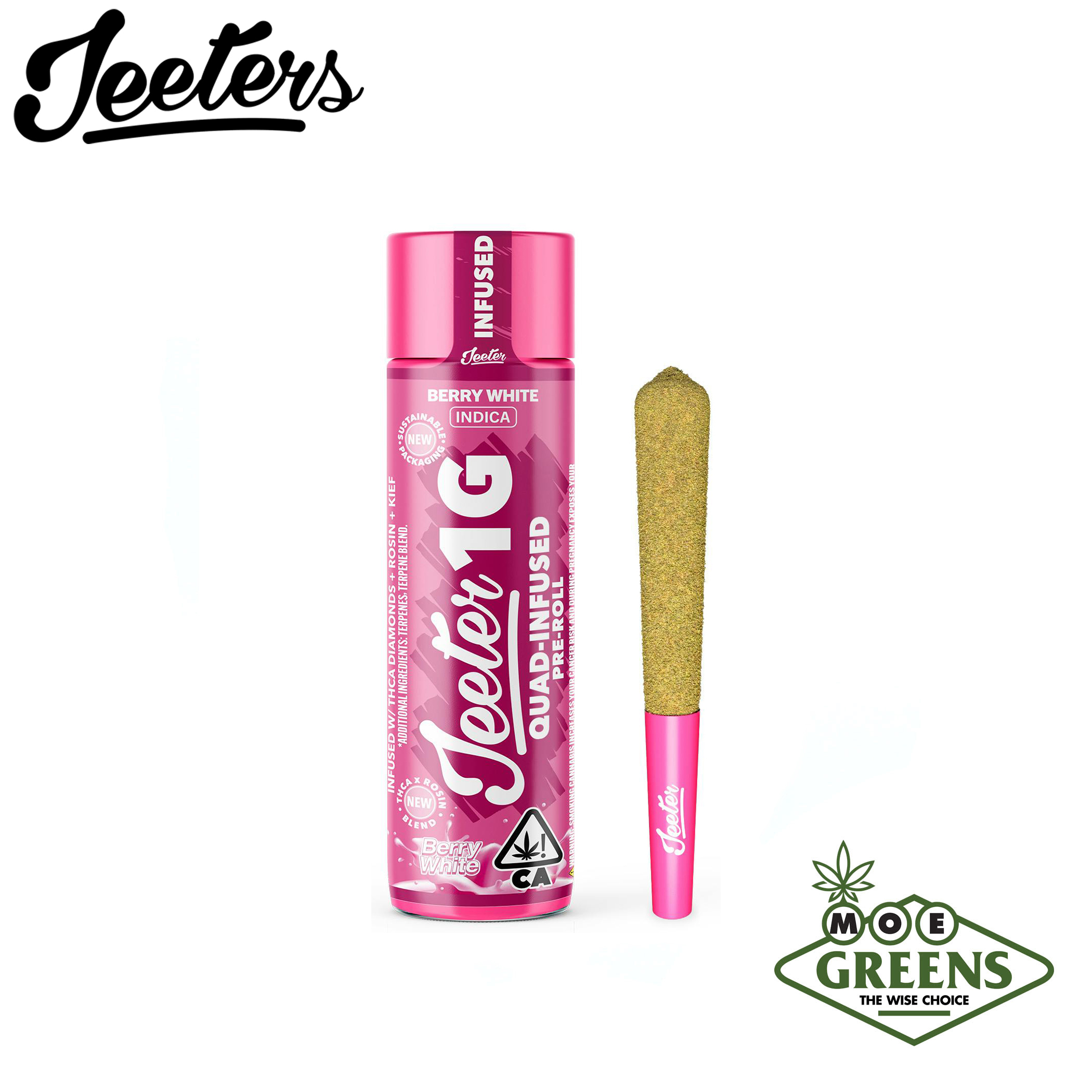 (3) JEETER — BERRY WHITE 1G [INFUSED W/ THCA + ROSIN + TERPENES + KIEF]
