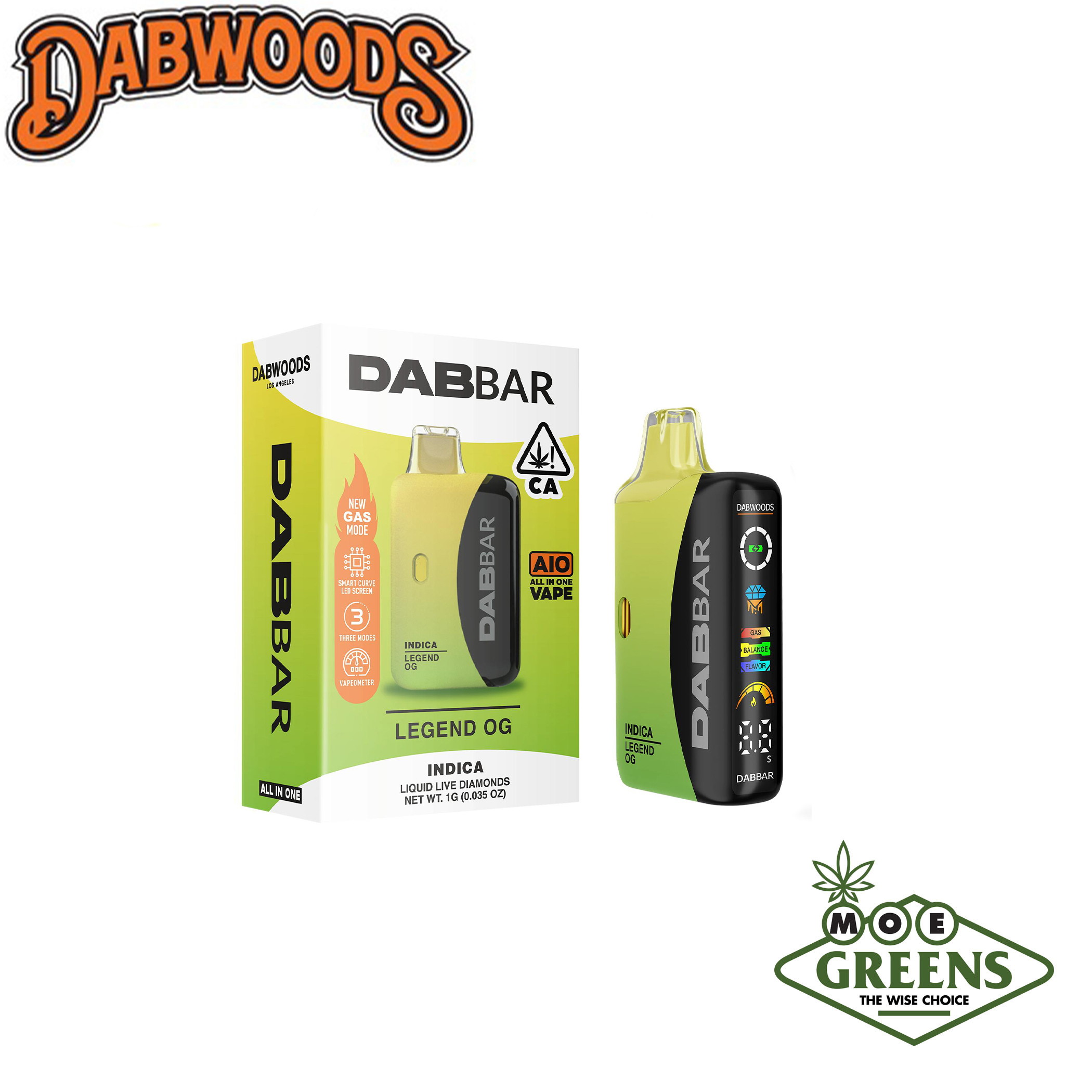 (1) DABWOODS — LEGEND OG ALL-IN-ONE BAR [LIQUID LIVE DIAMONDS]