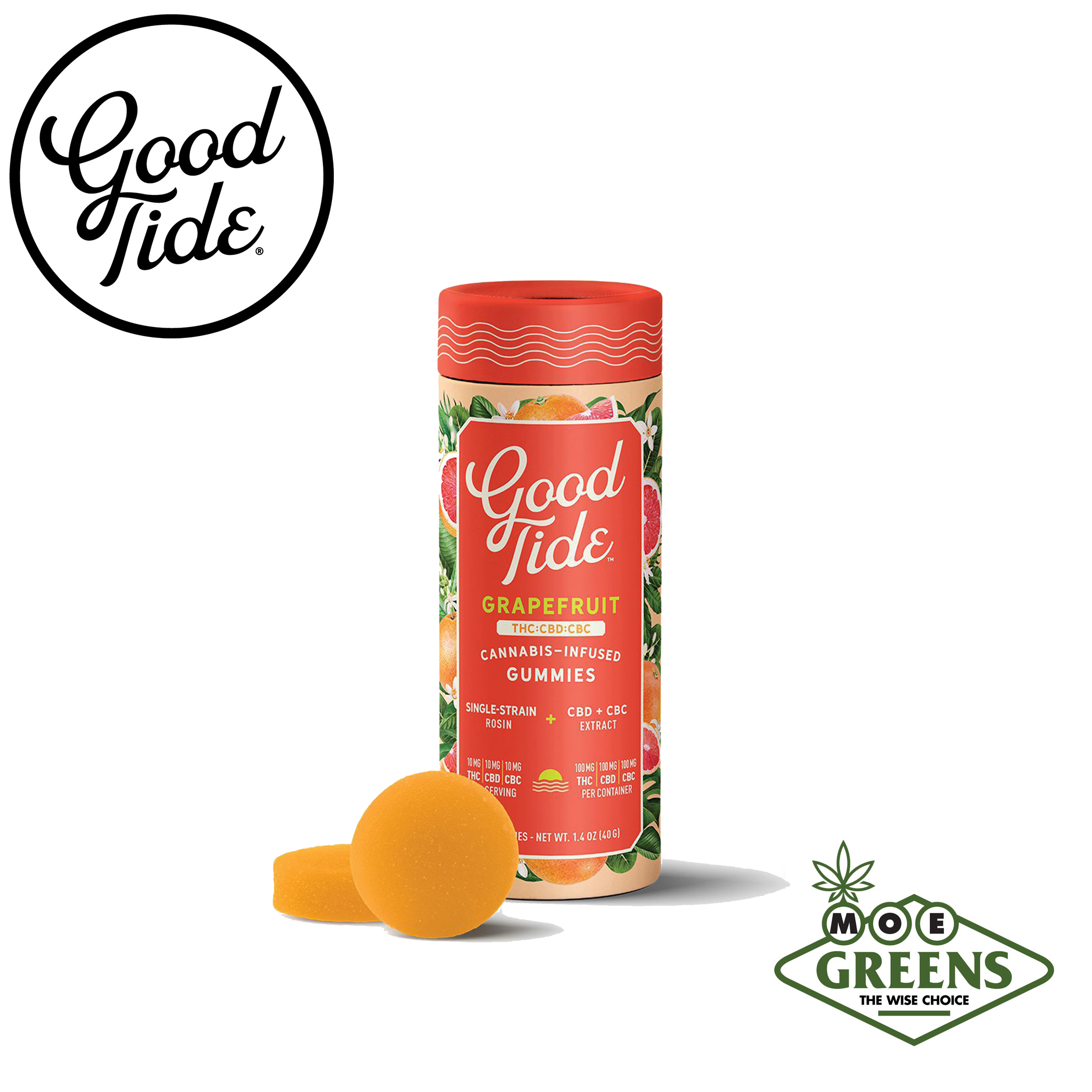 Good Tide — GRAPEFRUIT BLISSFUL 1:1:1 THC:CBD:CBC [INFUSED W/ ROSIN]