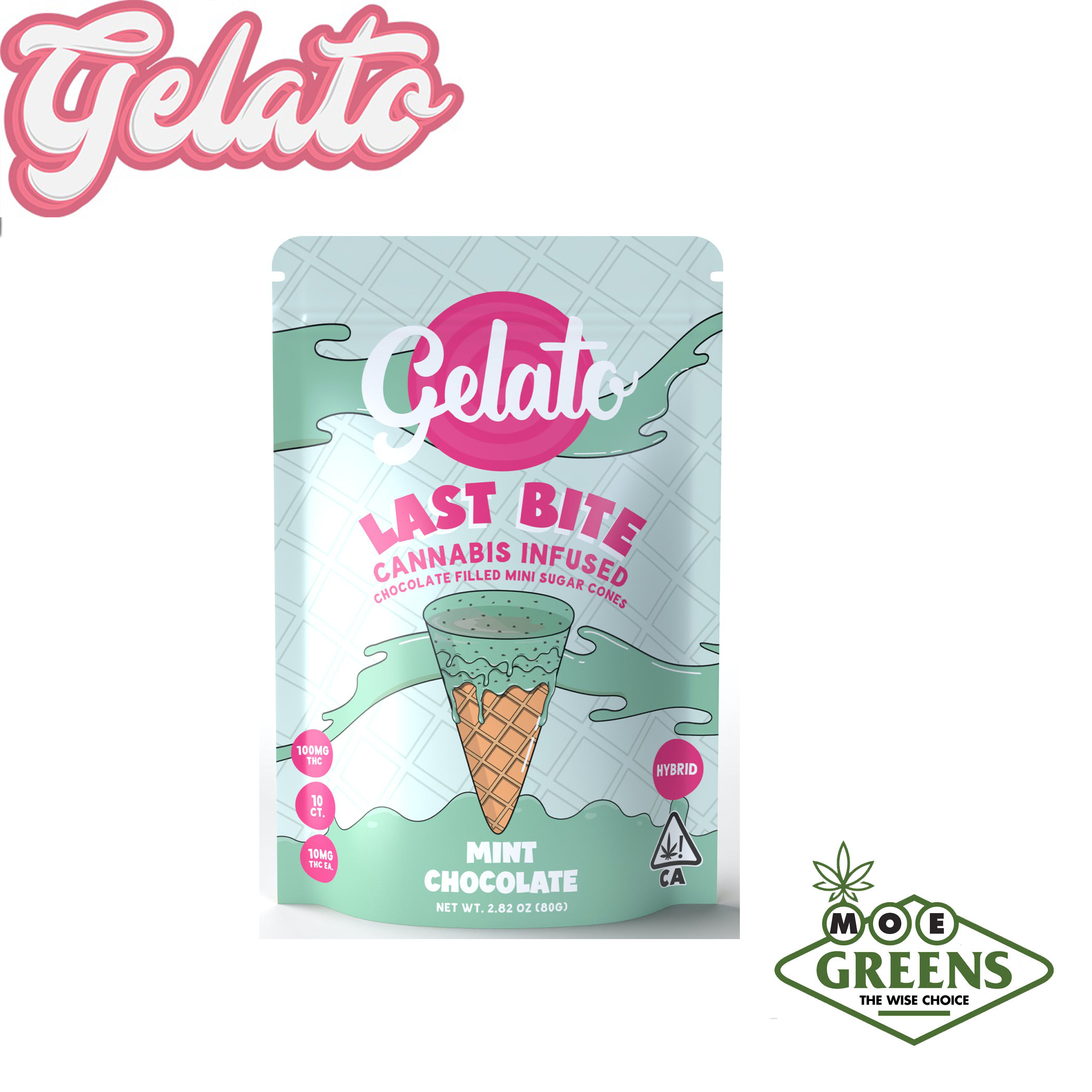 Gelato: Mint Chip Last Bite Filled Mini Cones