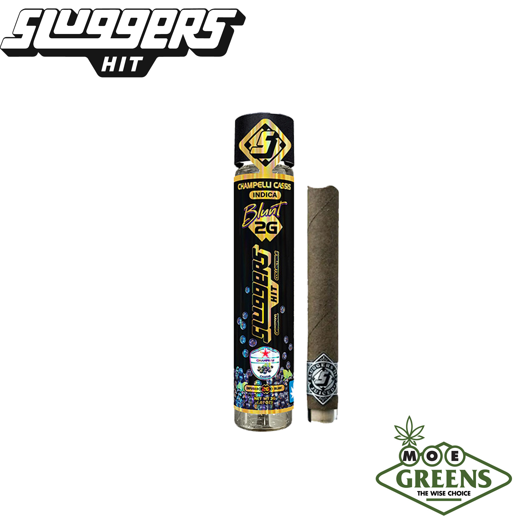 (1) SLUGGERS HIT — CHAMPELLI CASSIS BLUNT [JUICED W/ ROSIN & DIAMONDS]