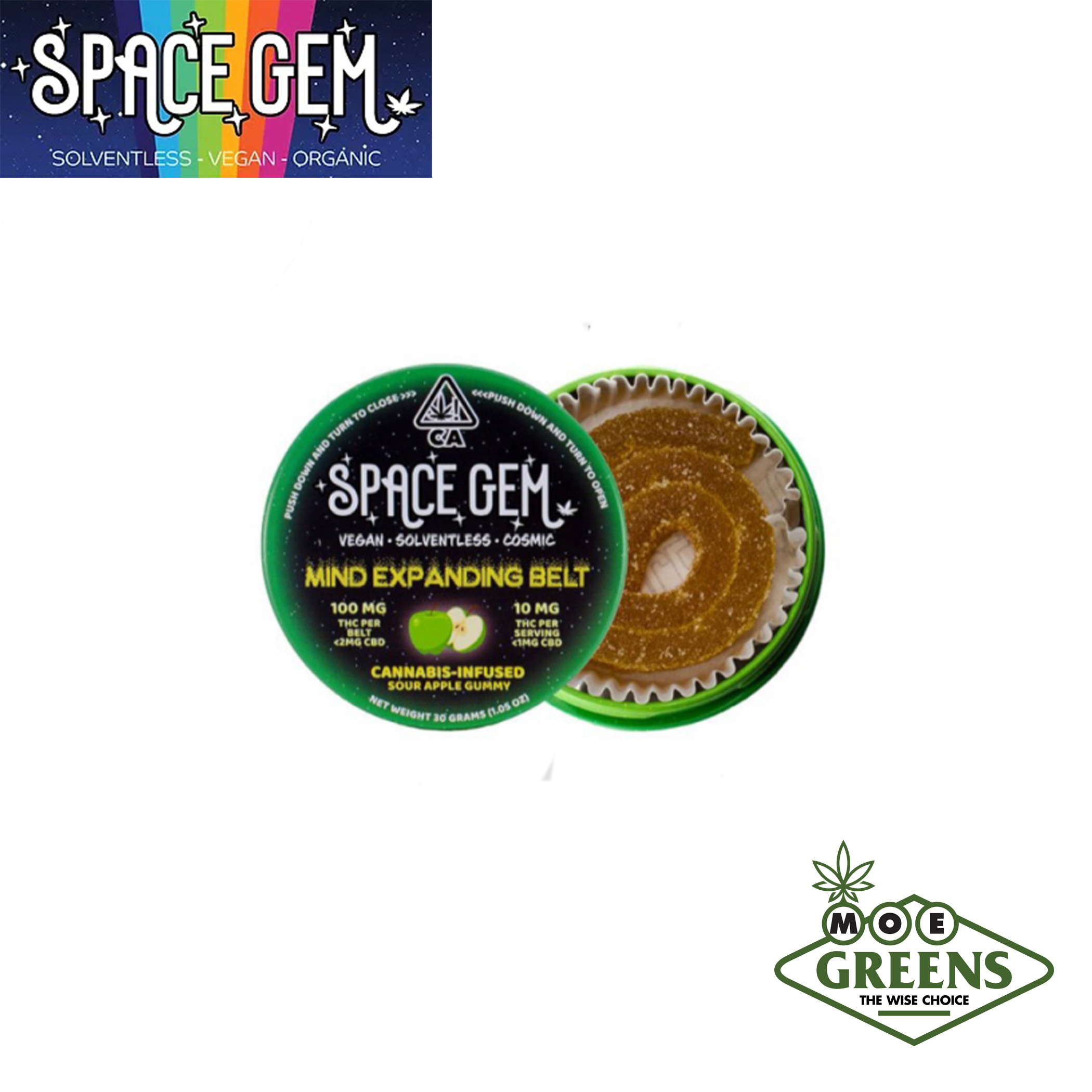 (1) SPACE GEM — Sour Apple Mind Expanding Belt