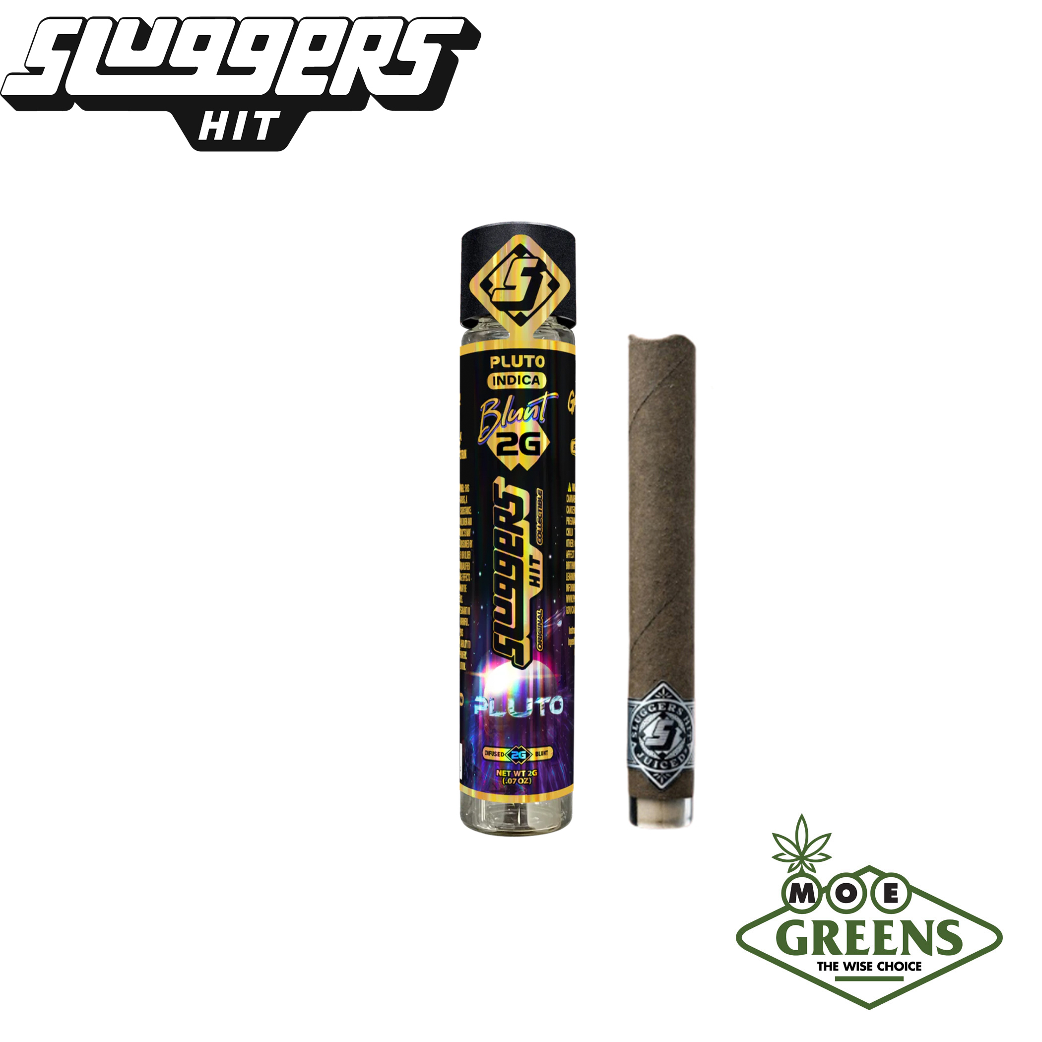 (1) SLUGGERS HIT — PLUTO BLUNT [INFUSED W/ ROSIN & DIAMONDS]