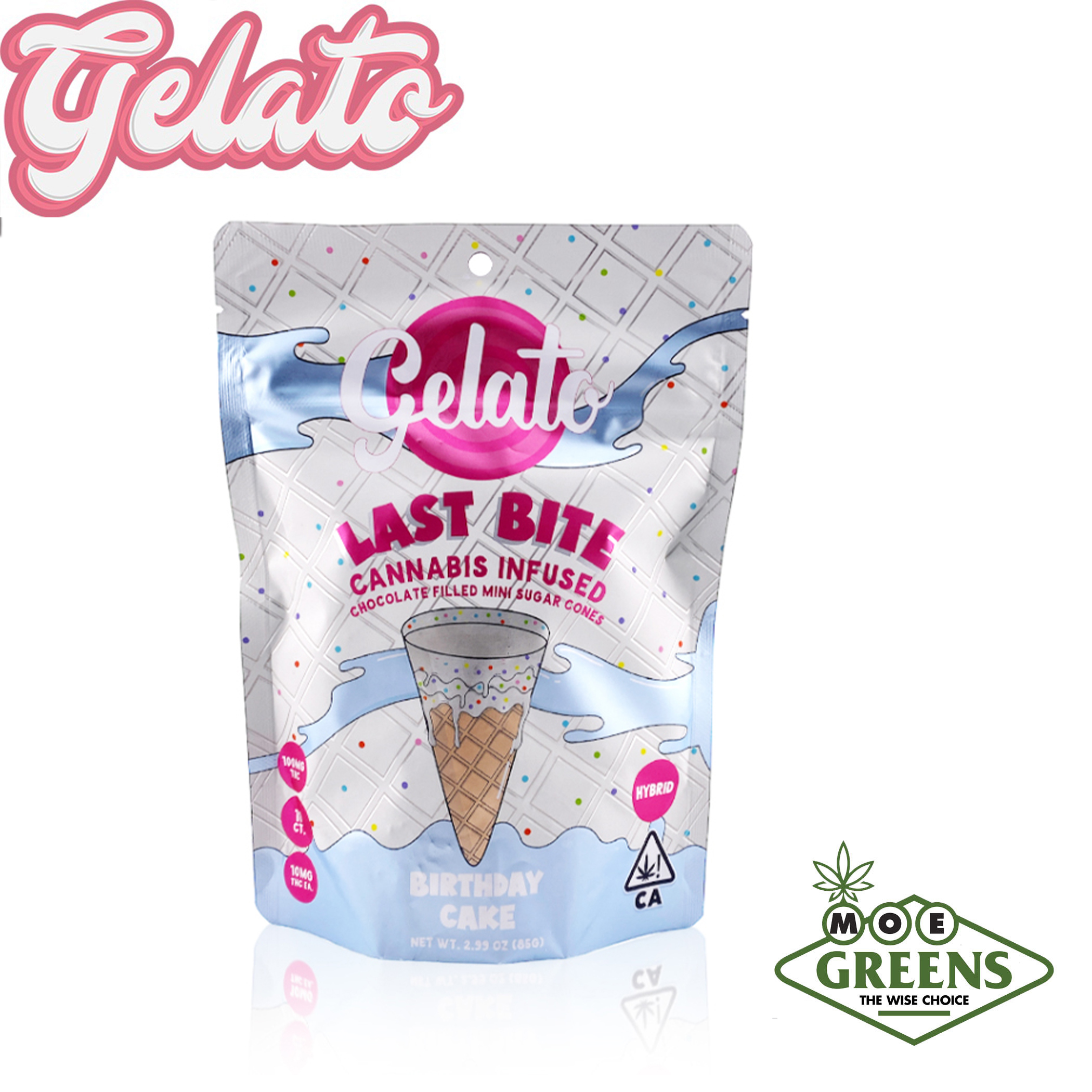 Gelato: Birthday Cake Last Bite Filled Mini Cones