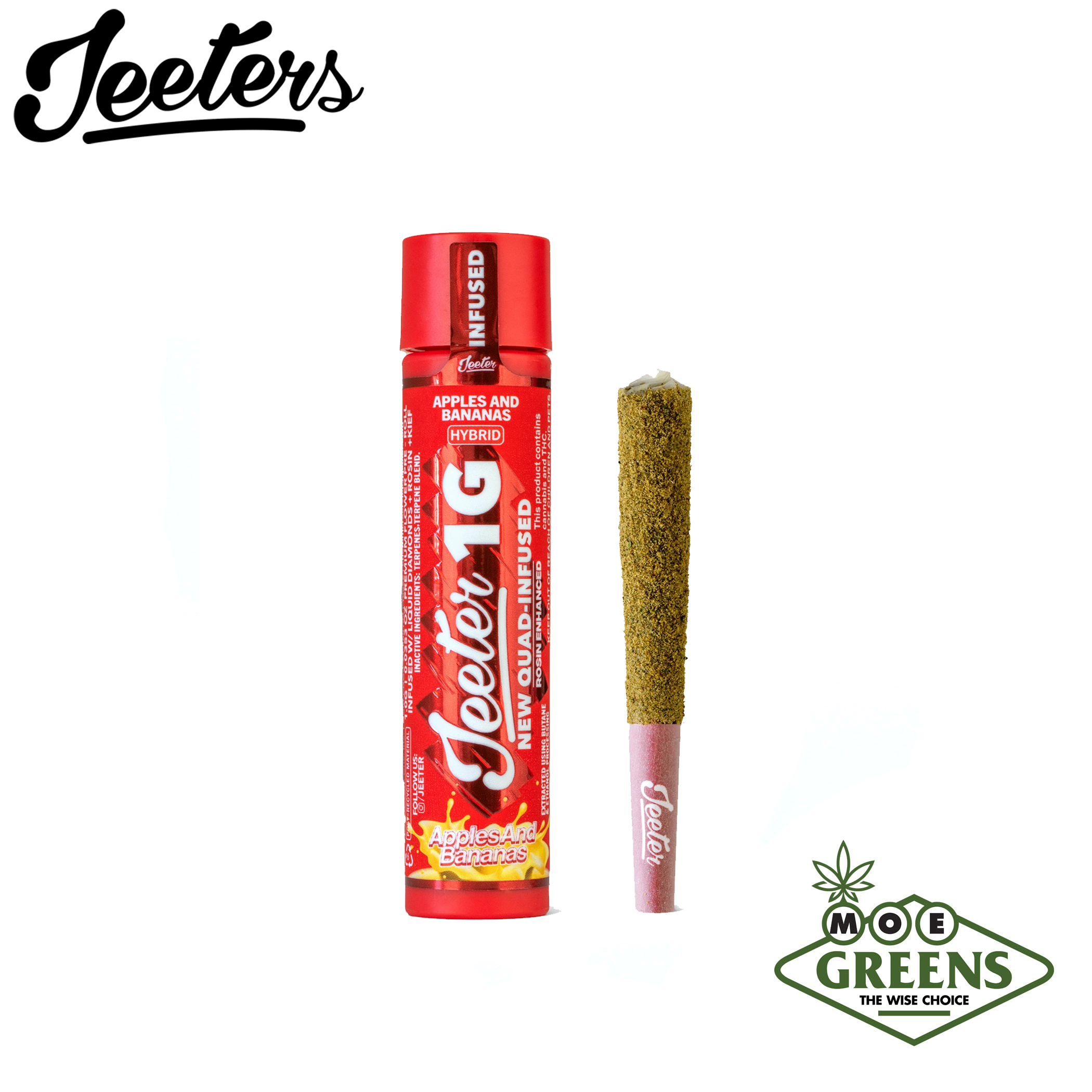 (3) JEETER — APPLES & BANANAS 1G [INFUSED W/ THCA + ROSIN + TERPENES + KIEF]