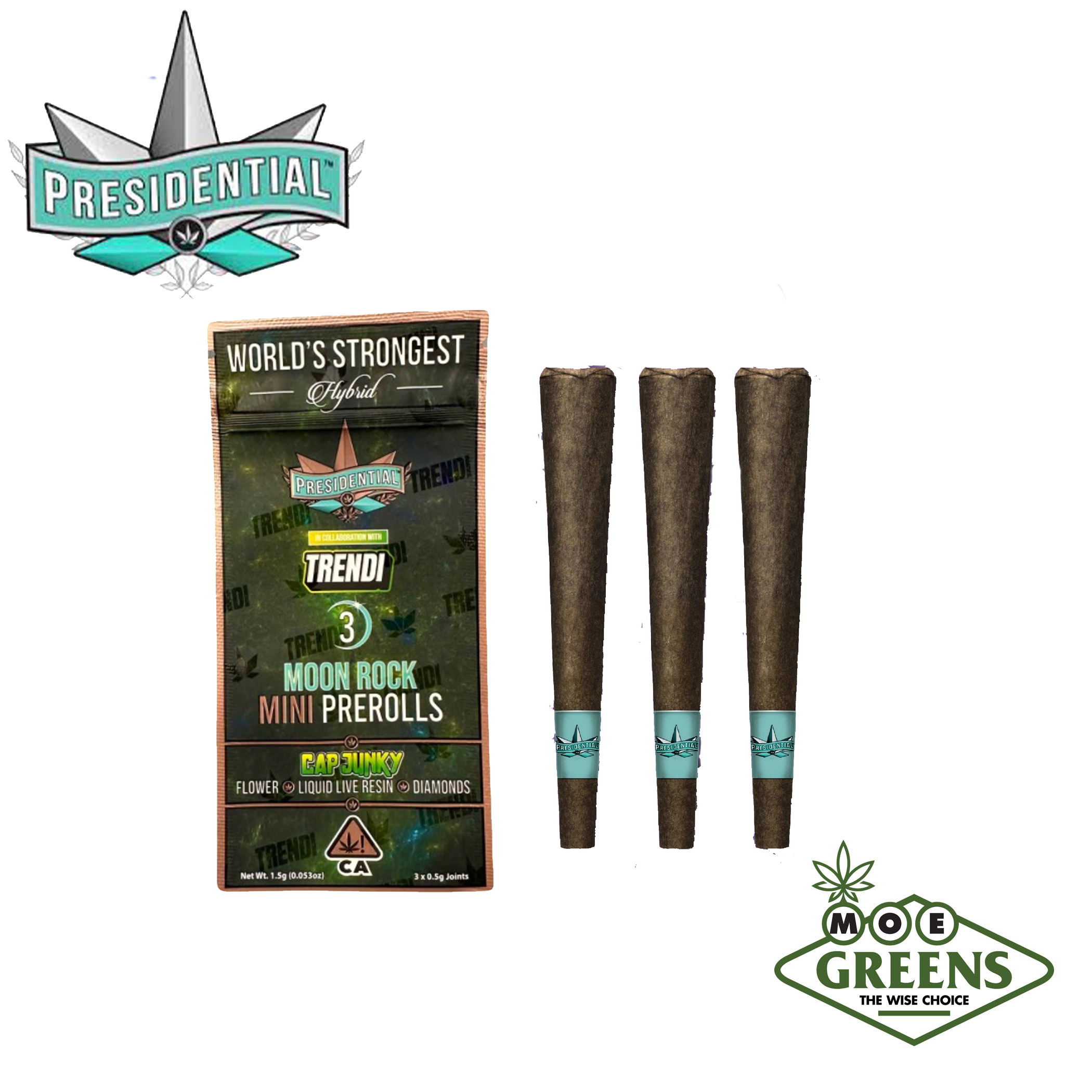 Presidential: Cap Junky Moon Rock Mini Blunts