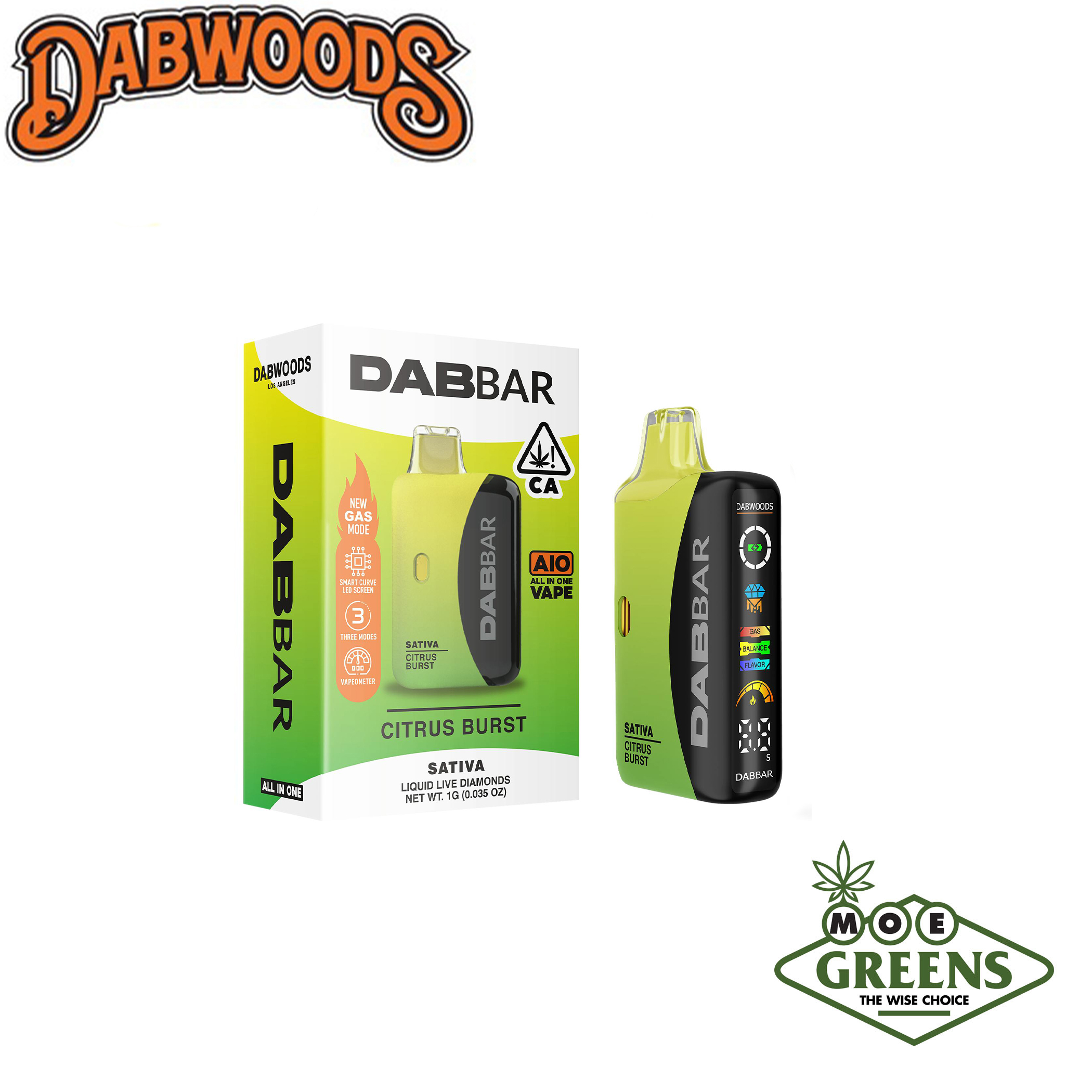 (1) DABWOODS — CITRUS BURST ALL-IN-ONE BAR [LIQUID LIVE DIAMONDS]