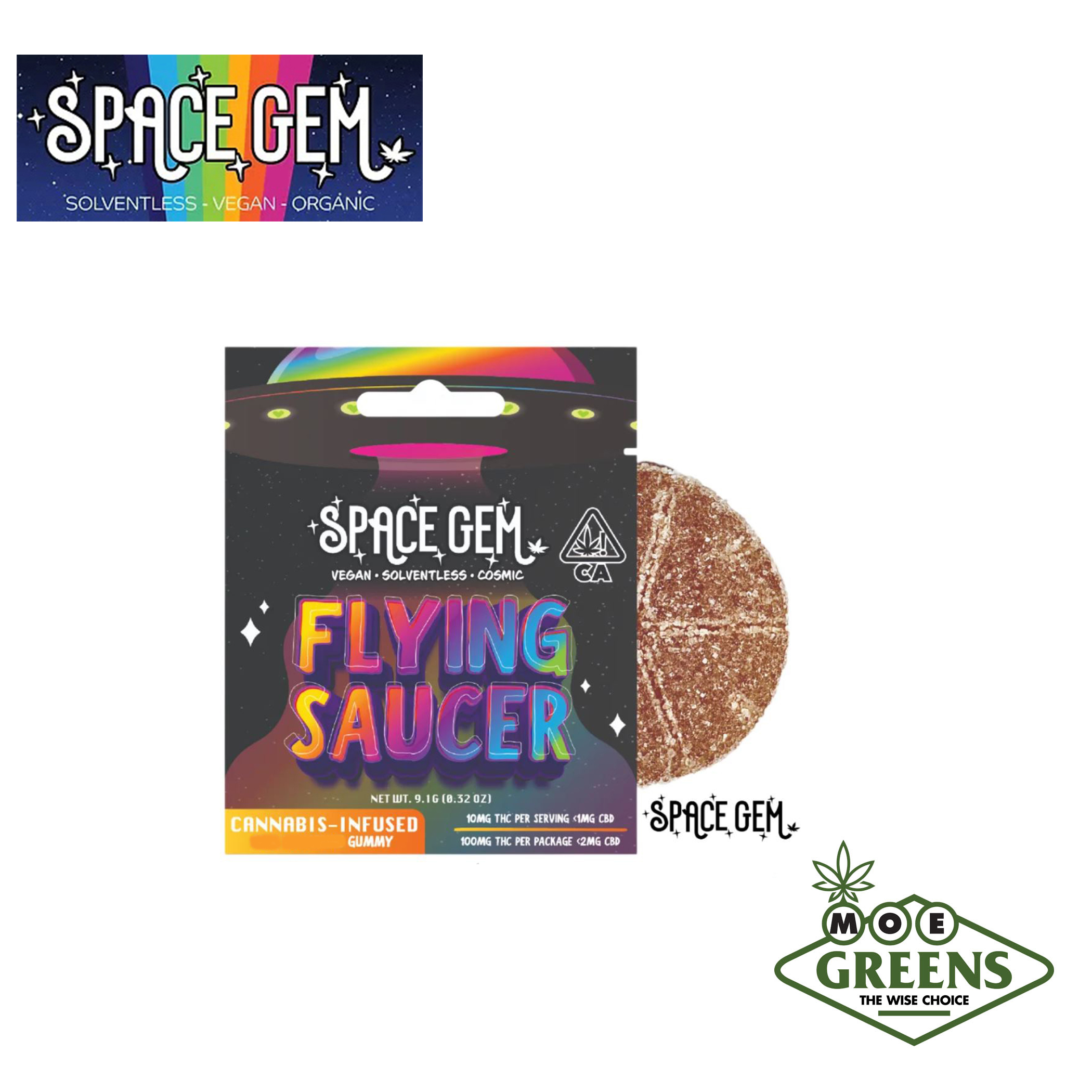 (1) SPACE GEM — SOUR TANGERINE FLYING SAUCER