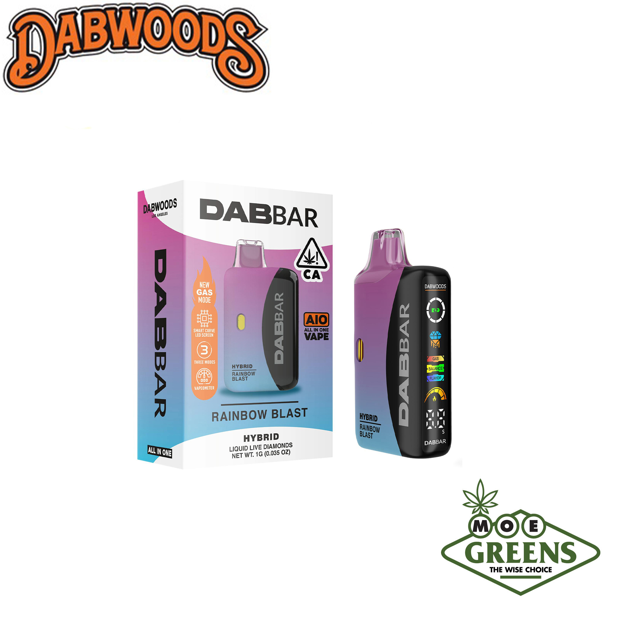 (1) DABWOODS — RAINBOW BLAST ALL-IN-ONE BAR [LIQUID LIVE DIAMONDS]
