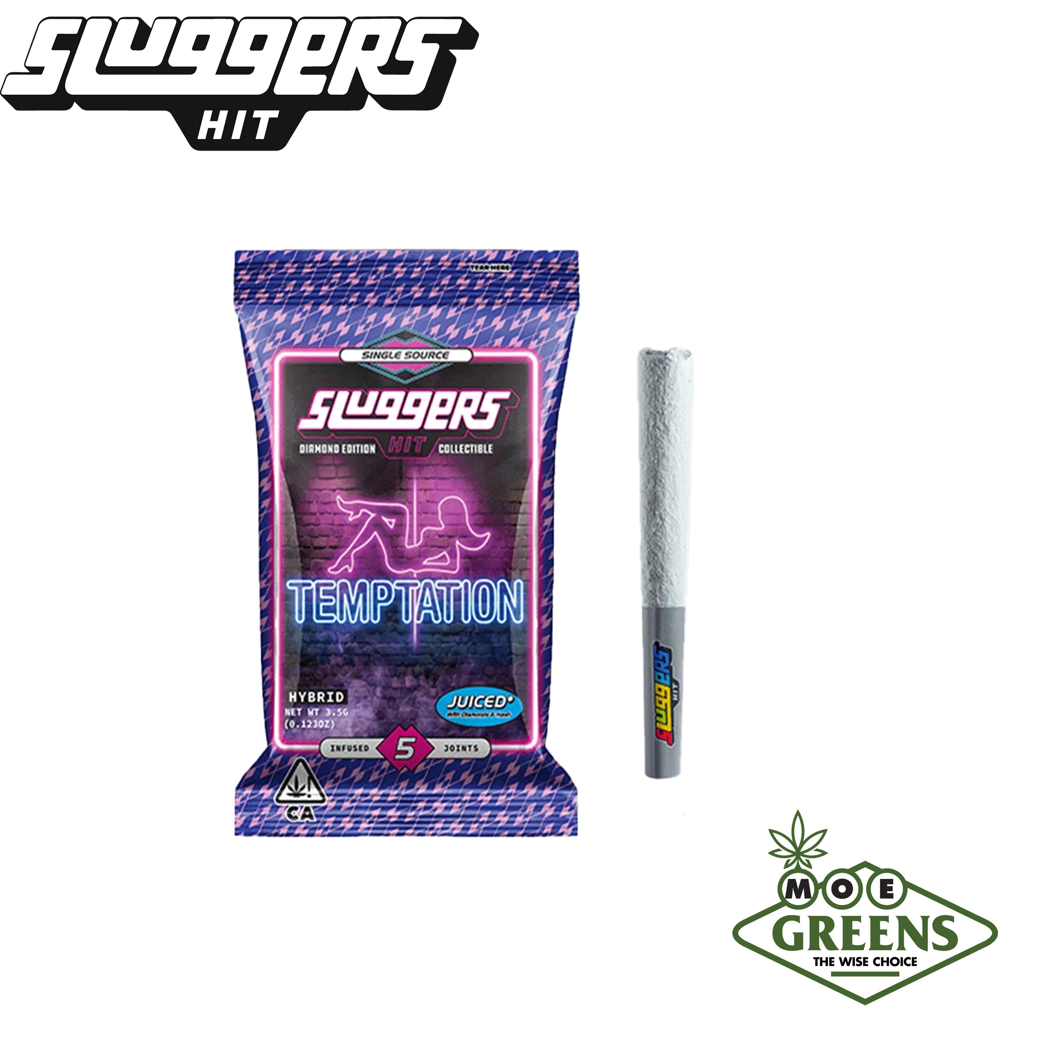 (1) SLUGGERS HIT — TEMPTATION 5PK [JUICED W/ DIAMONDS & HASH]