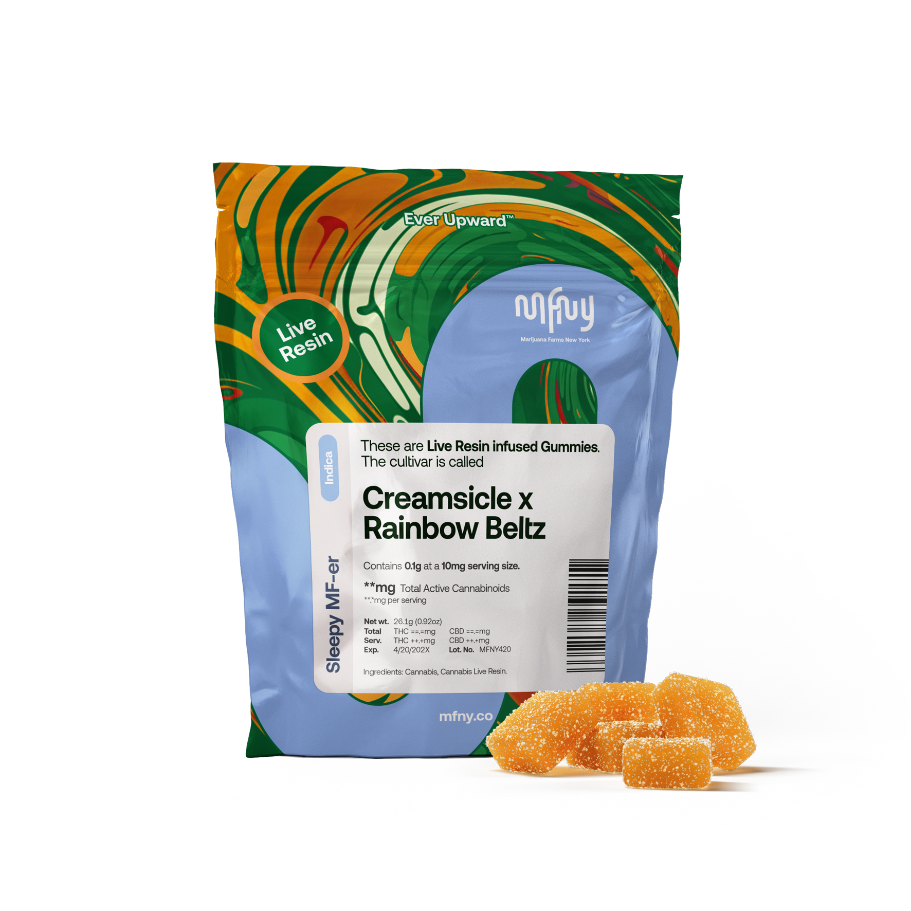 GUMMIES - LIVE RESIN - CREAMSICLE X RAINBOW BELTZ