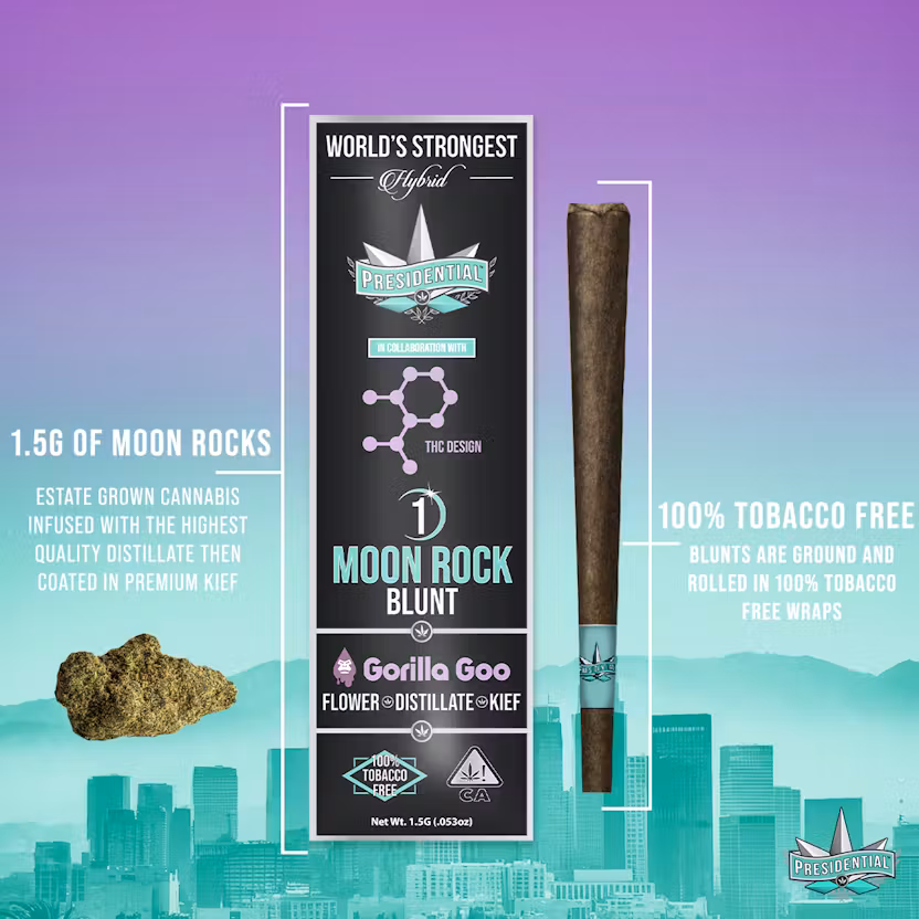 PRE-ROLL - MOON ROCK INFUSED BLUNT - GORILLA GOO