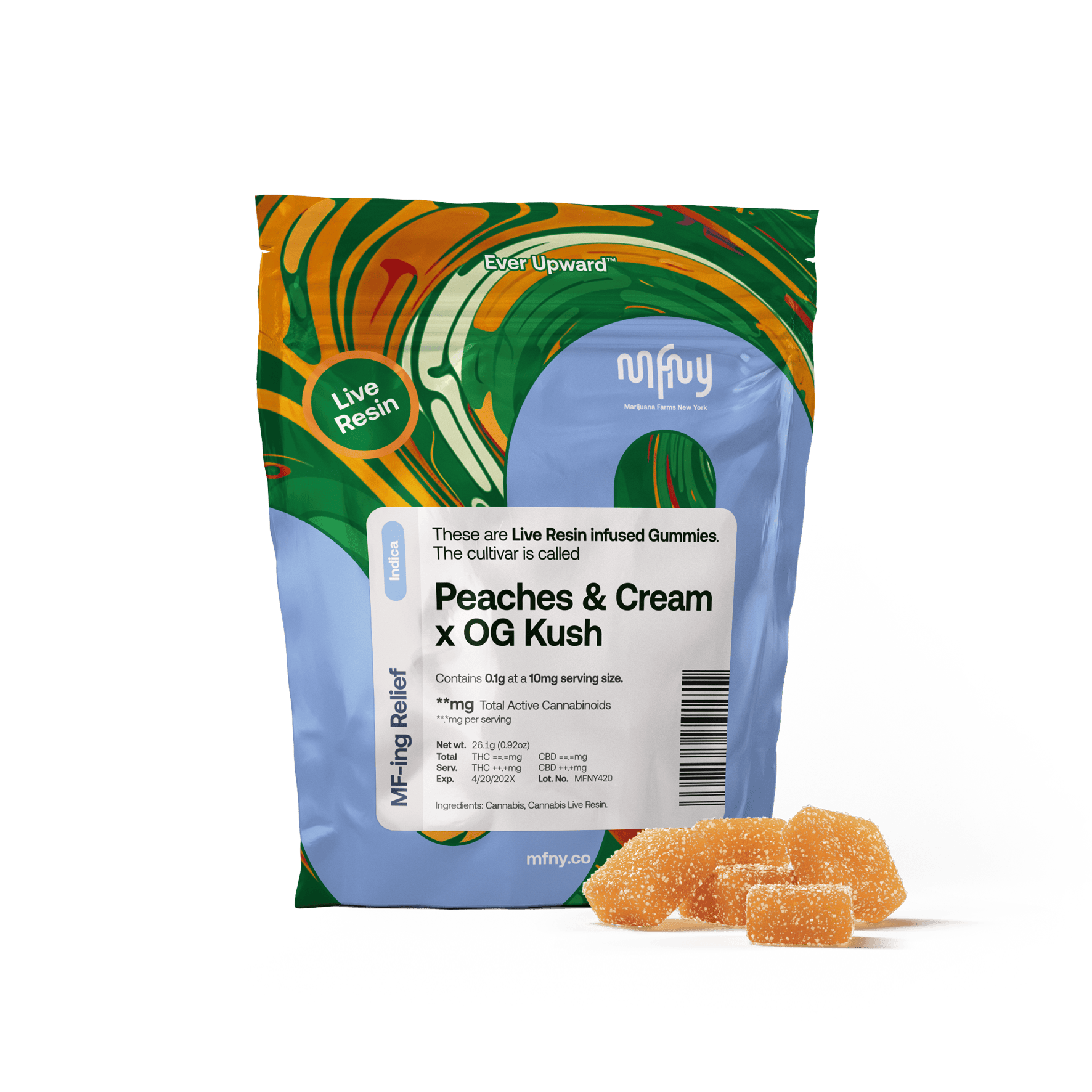 GUMMIES - LIVE RESIN - PEACHES & CREAM X OG KUSH