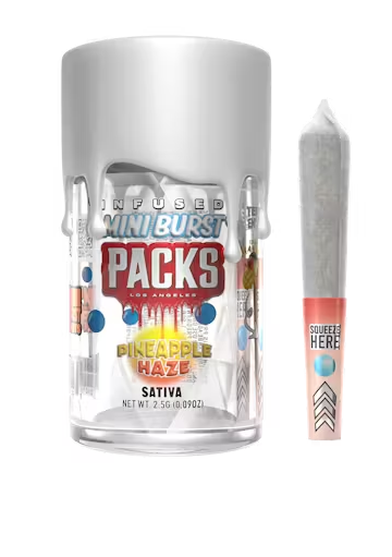 PRE-ROLLS -INFUSED- PINEAPPLE HAZE - 2.5 g - 5 Pack