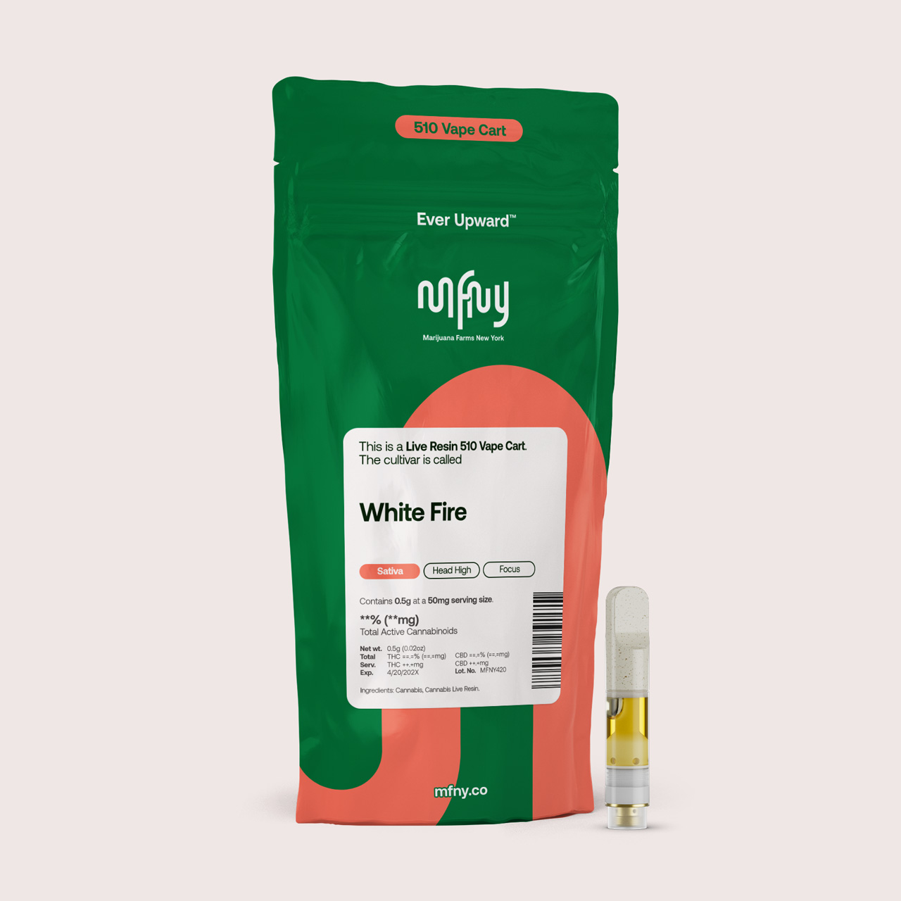 CARTRIDGE - LIVE RESIN - WHITE FIRE OG