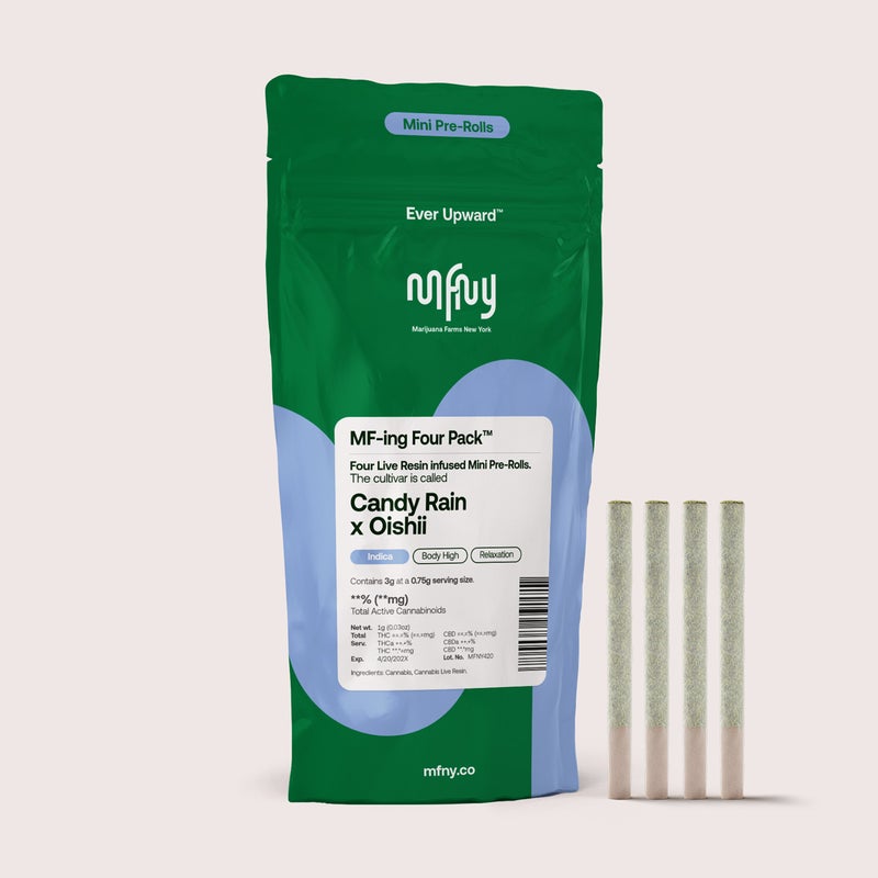 PRE-ROLL- 4 PACK INFUSED - CANDY RAIN X OISHII 