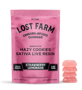 LOST FARM-STRAWBERRY LEMONADE LIVE RESIN-EDIBLE-10PK-100MG - 100 MG - 10 PACK