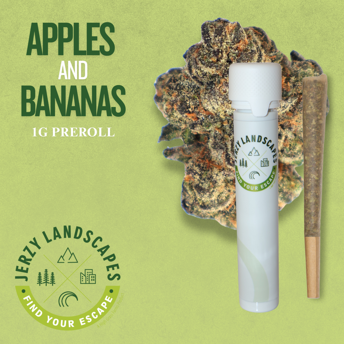 HIGHBRID APPLES & BANANAS I HIGH GRASS FARMS PRE-ROLL - 1 G