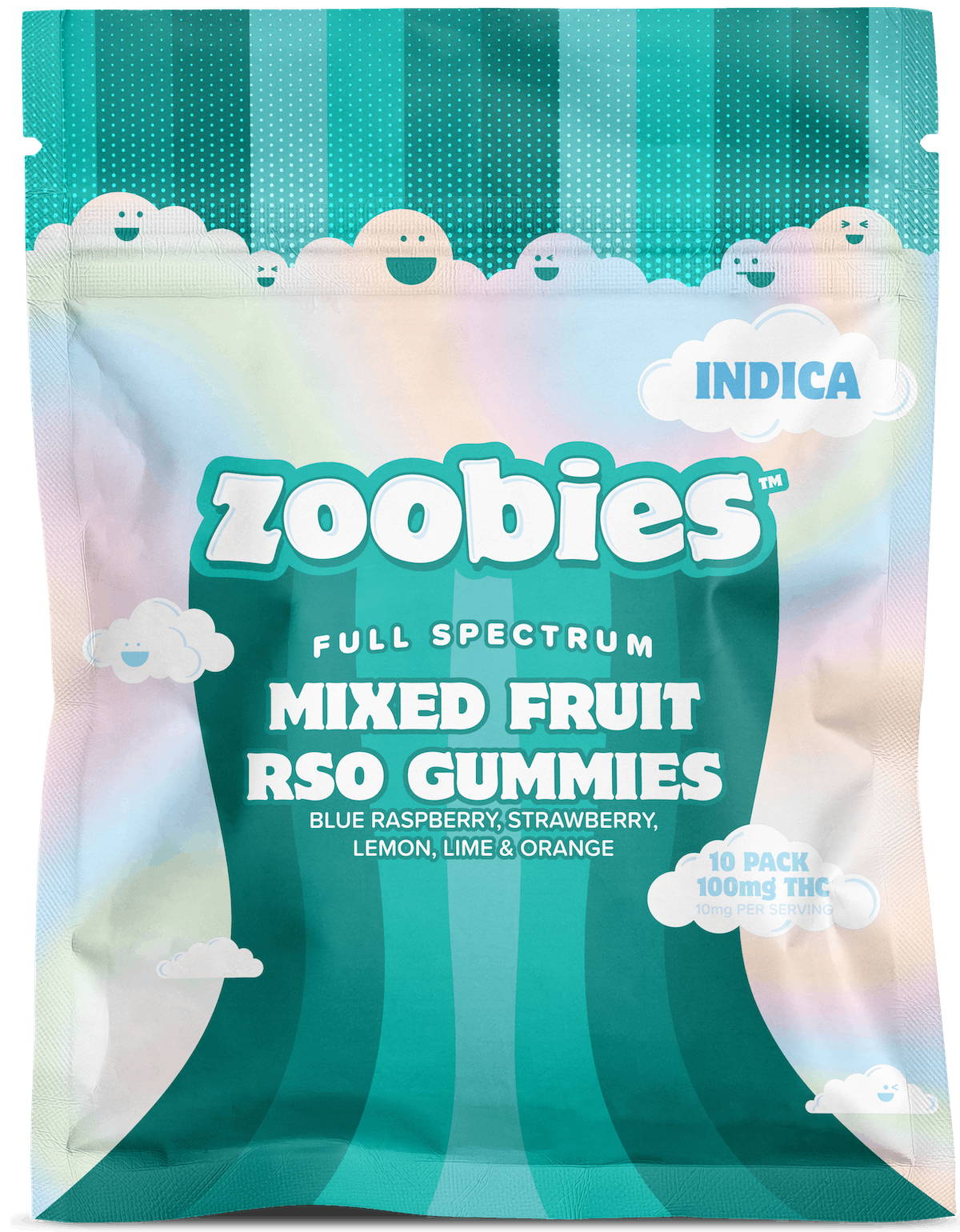 ZOOBIES RSO MIXED FRUIT INDICA - 100 MG
