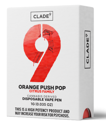 CLADE 9 - Orange Push Pop I Clade 9 AIO Disposable 1-g