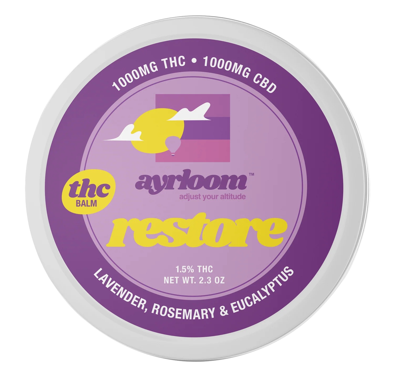1:1 Restore Balm | 1000mg THC/1000mg CBD | 2.3oz