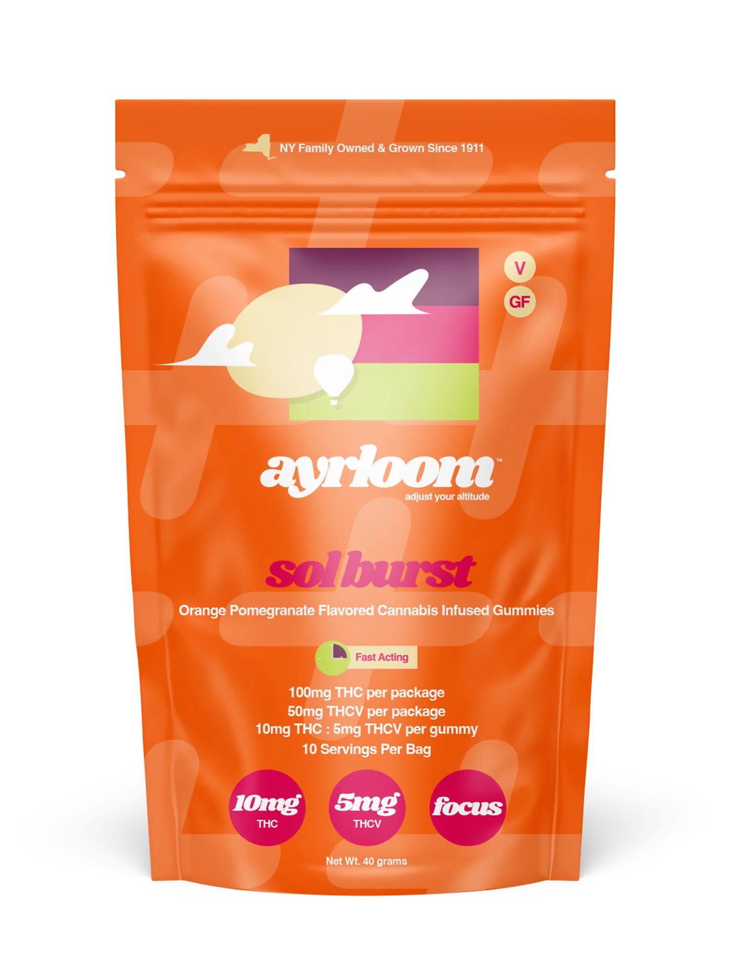  Sol Burst | Gummy | 10mgTHC/5mgTHCV | 10pk