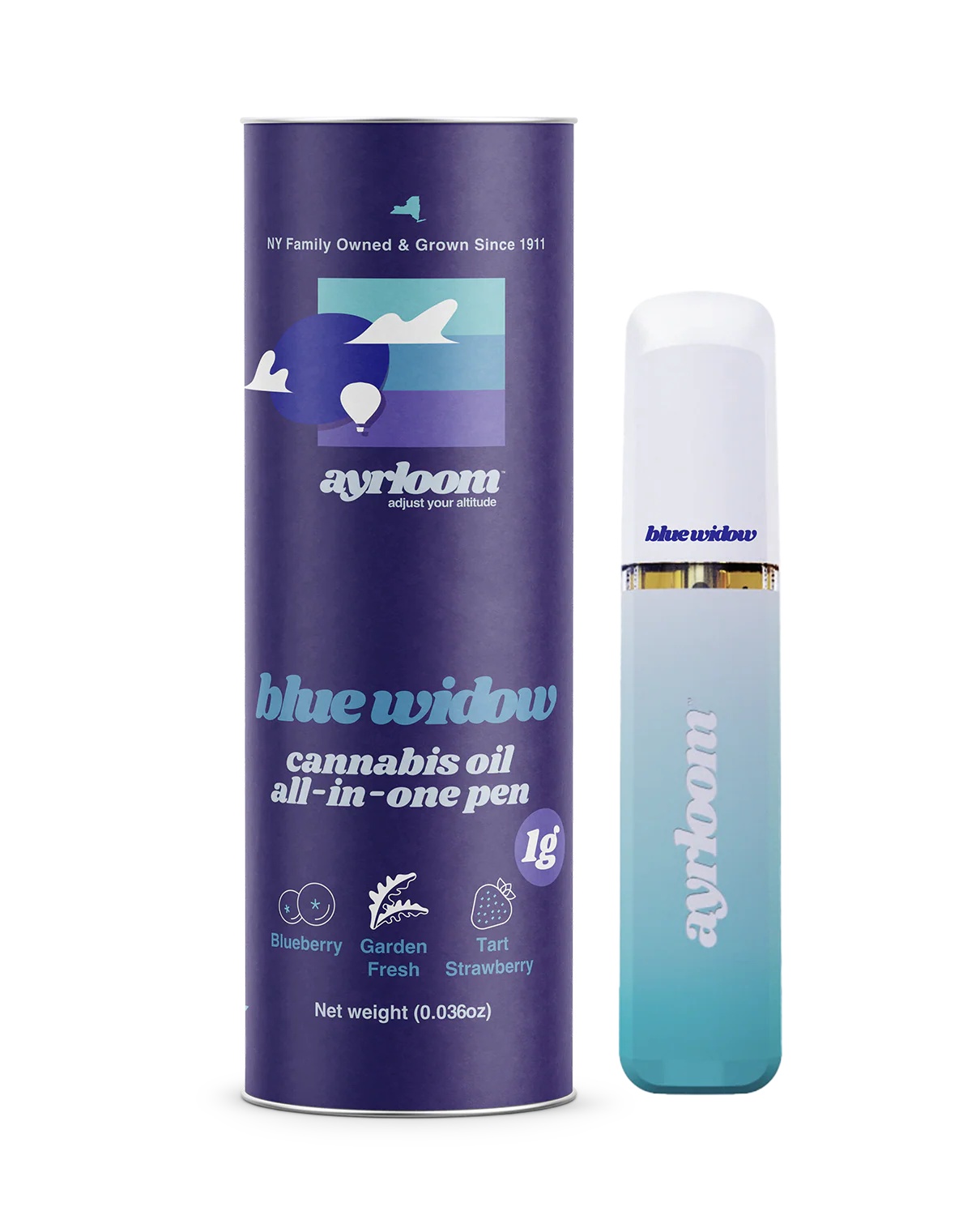 Blue Widow | AIO Vape | 900mgTHC |  1g