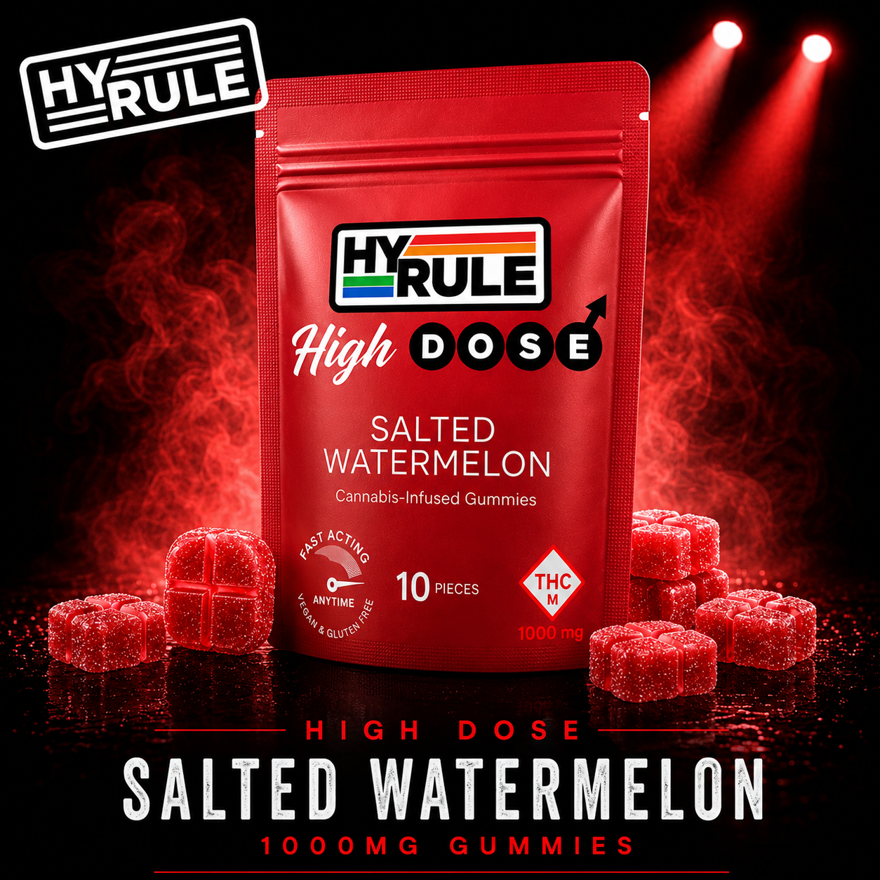 1000mg Salted Watermelon Hydose Gummies