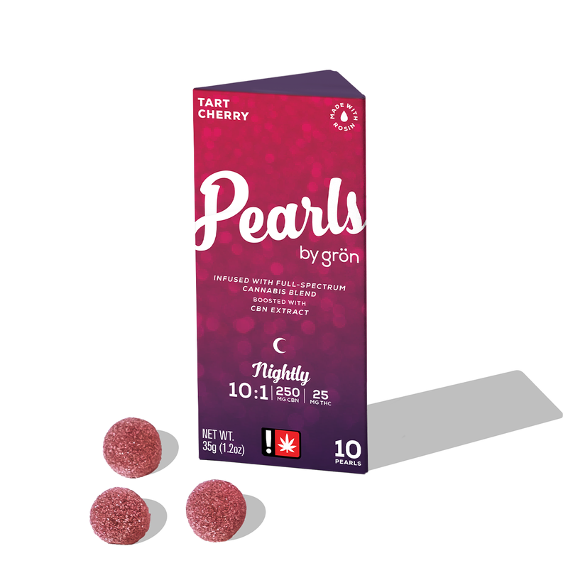 TART CHERRY 10:1 (CBN:THC) PEARLS GUMMIES - 25 mg