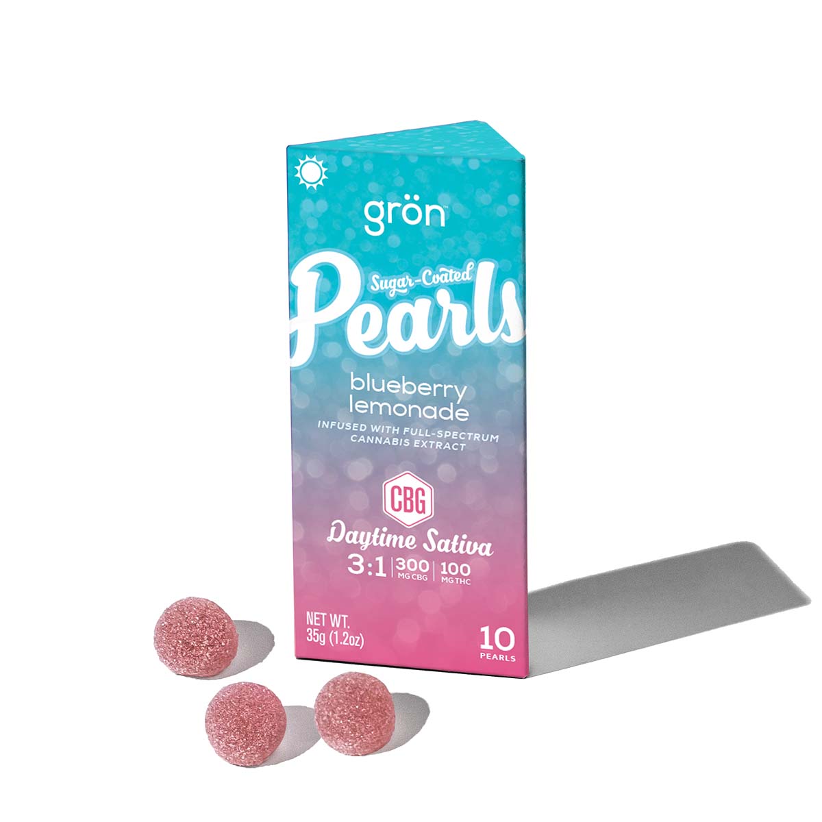 BLUEBERRY LEMONADE 3:1 (CBG+THC) PEARLS GUMMIES - 100 mg