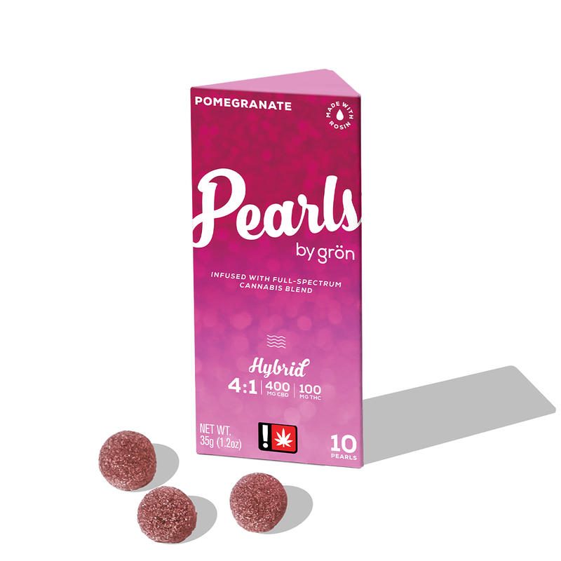 POMEGRANATE 4:1 (CBD+THC) PEARLS GUMMIES - 100 mg