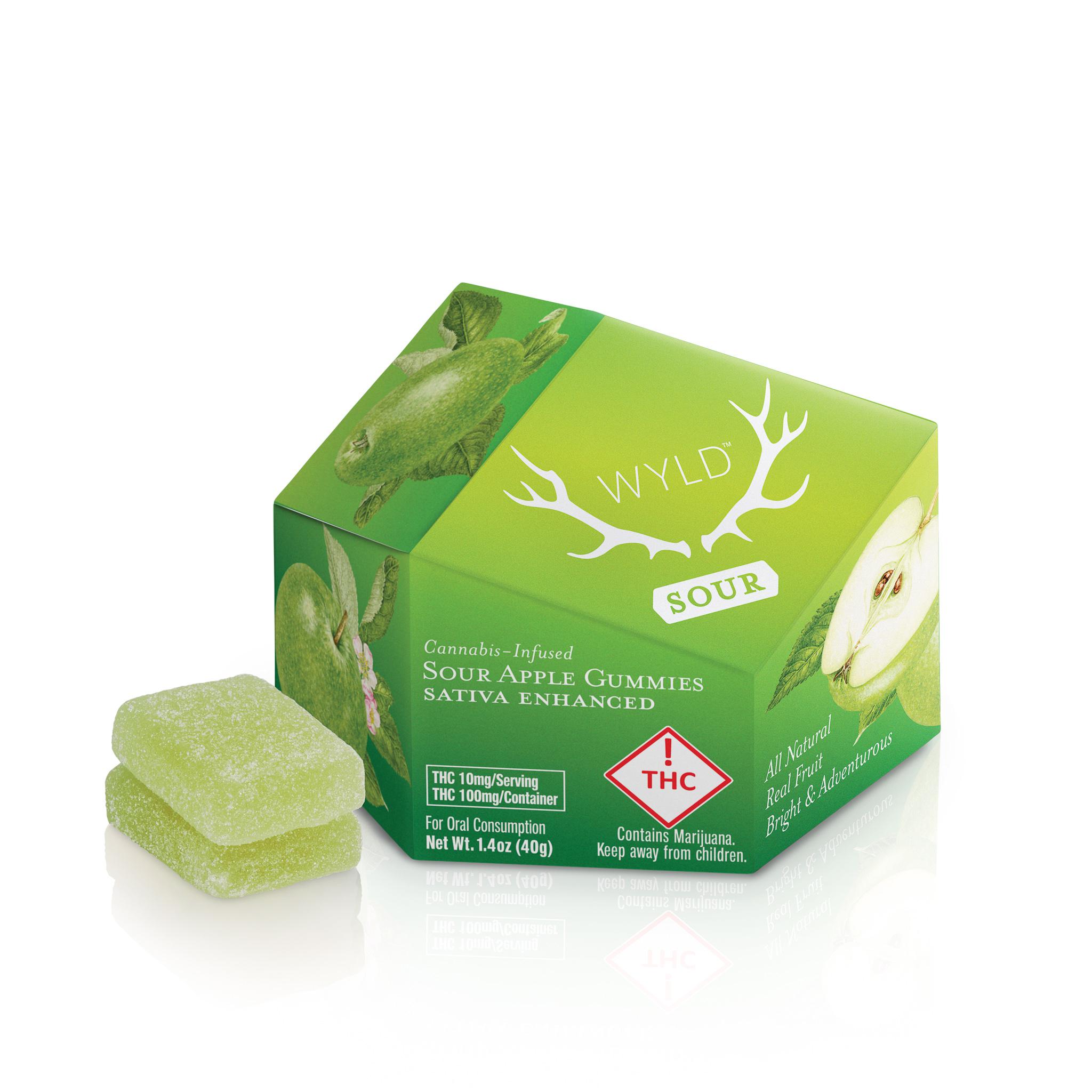 WYLD - SOUR APPLE - SATIVA - GUMMIES - 100MG
