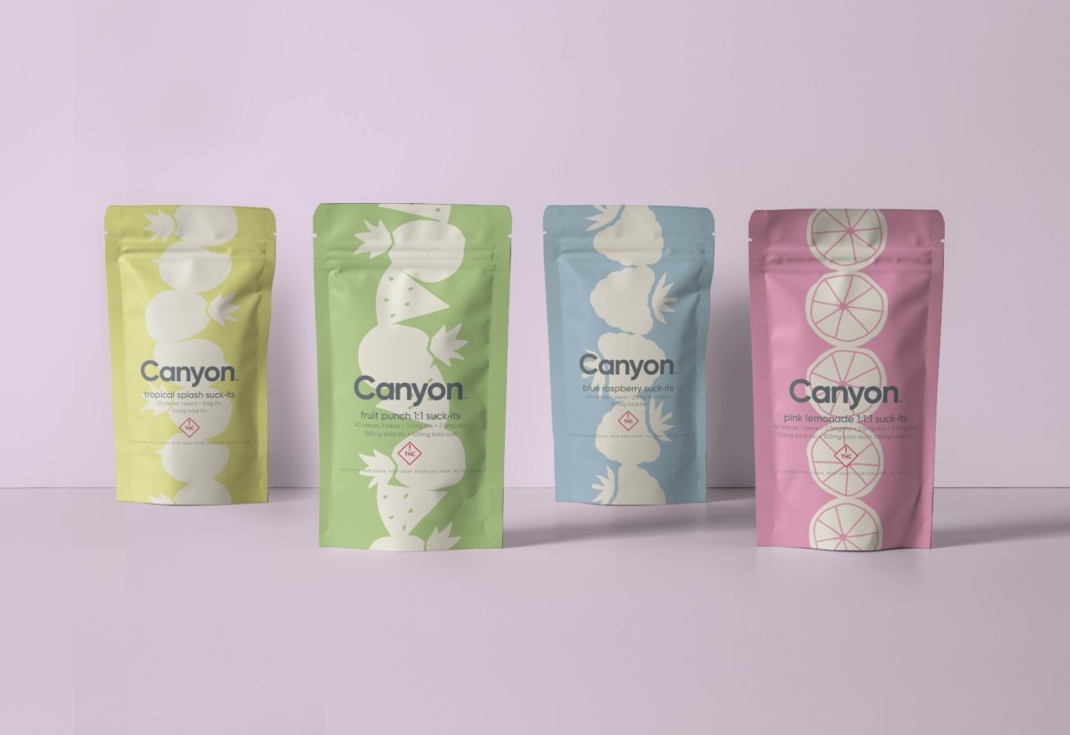 CANYON - BLUE RASPBERRY INDICA - SUCK IT - 100MG