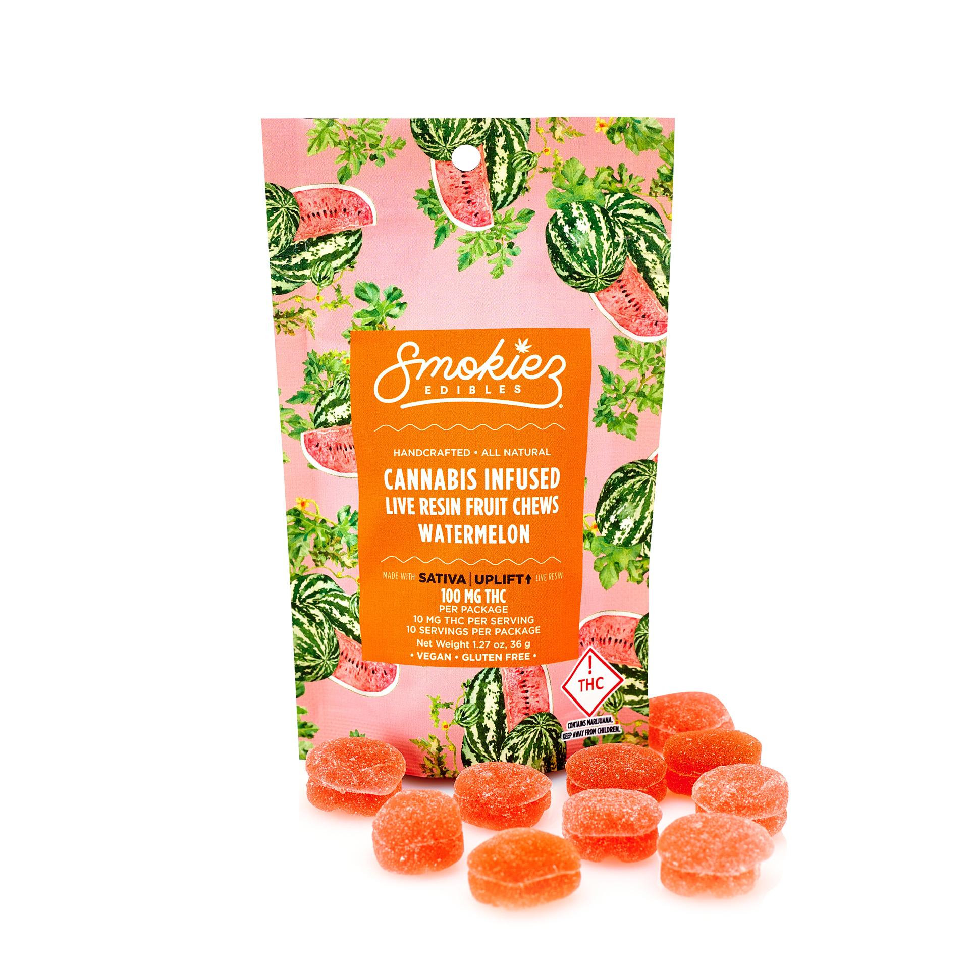 SMOKIEZ - WATERMELON - HYBRID - LIVE RESIN FRUIT CHEW - 100MG