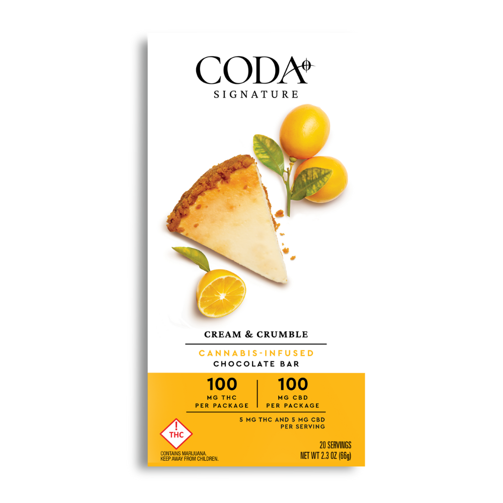 CODA - CREAM & CRUMBLE THC:CBD - 1:1 - CHOCOLATE - 100MG