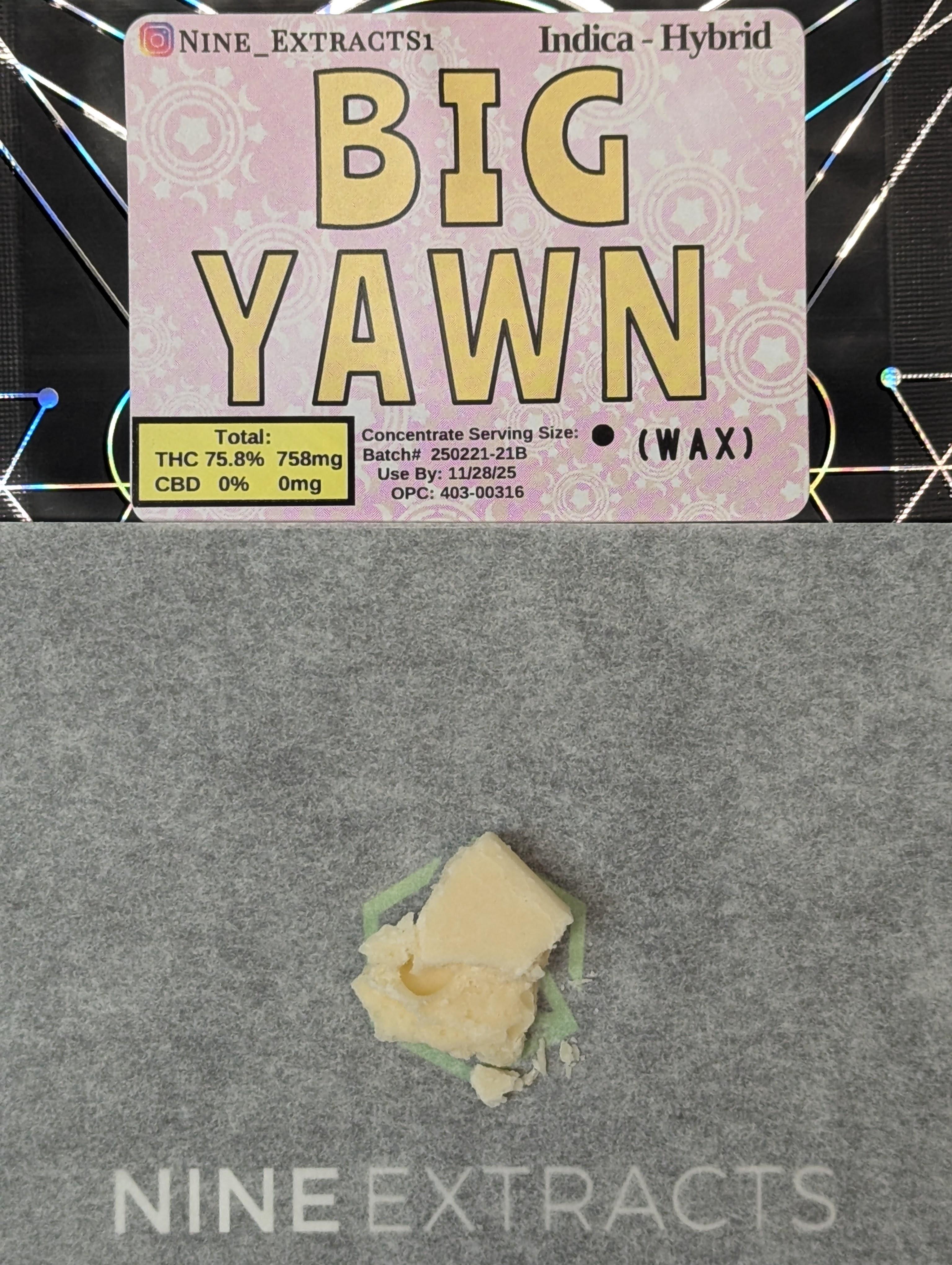 NINE EXTRACTS - (MED)NINE EXTRACTS - BIG YAWN - WAX - 1G