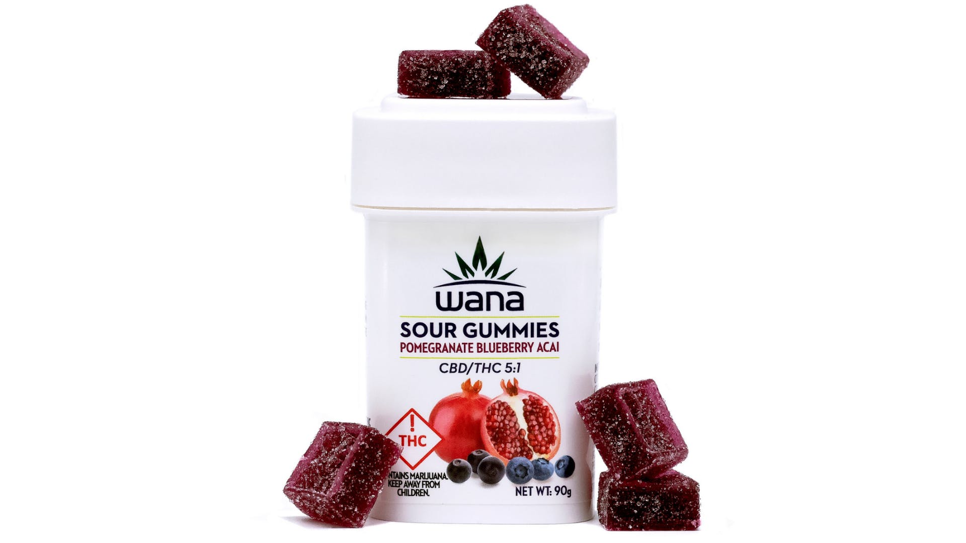 (MED)WANA - POMAGRANATE/BLUEBERRY ACAI CBD:THC - 5:1 - GUMMIES - 200MG
