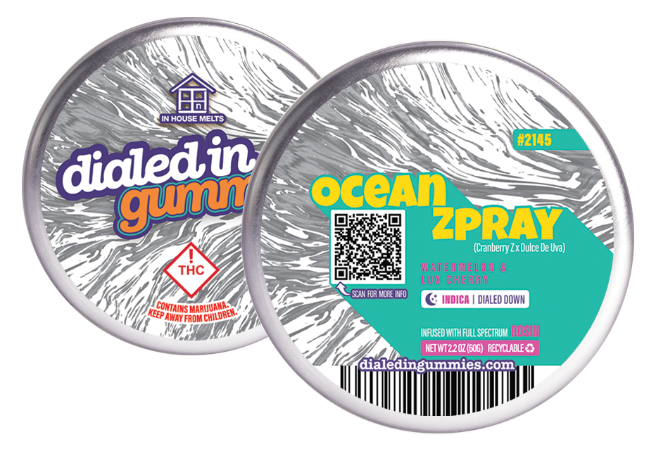 DIALED IN - OCEAN ZPRAY - ROSIN GUMMIES - 100MG