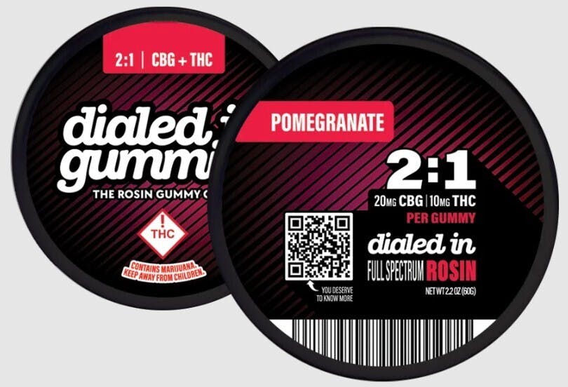 2:1 THC : CBG - ROSIN GUMMMIES - 100 MG