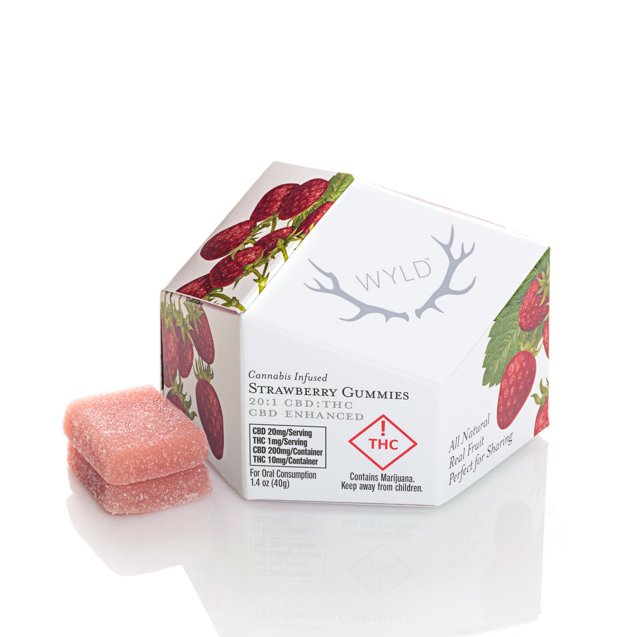 WYLD - STRAWBERRY THC:CBD - 20:1 - GUMMIES - 10MG